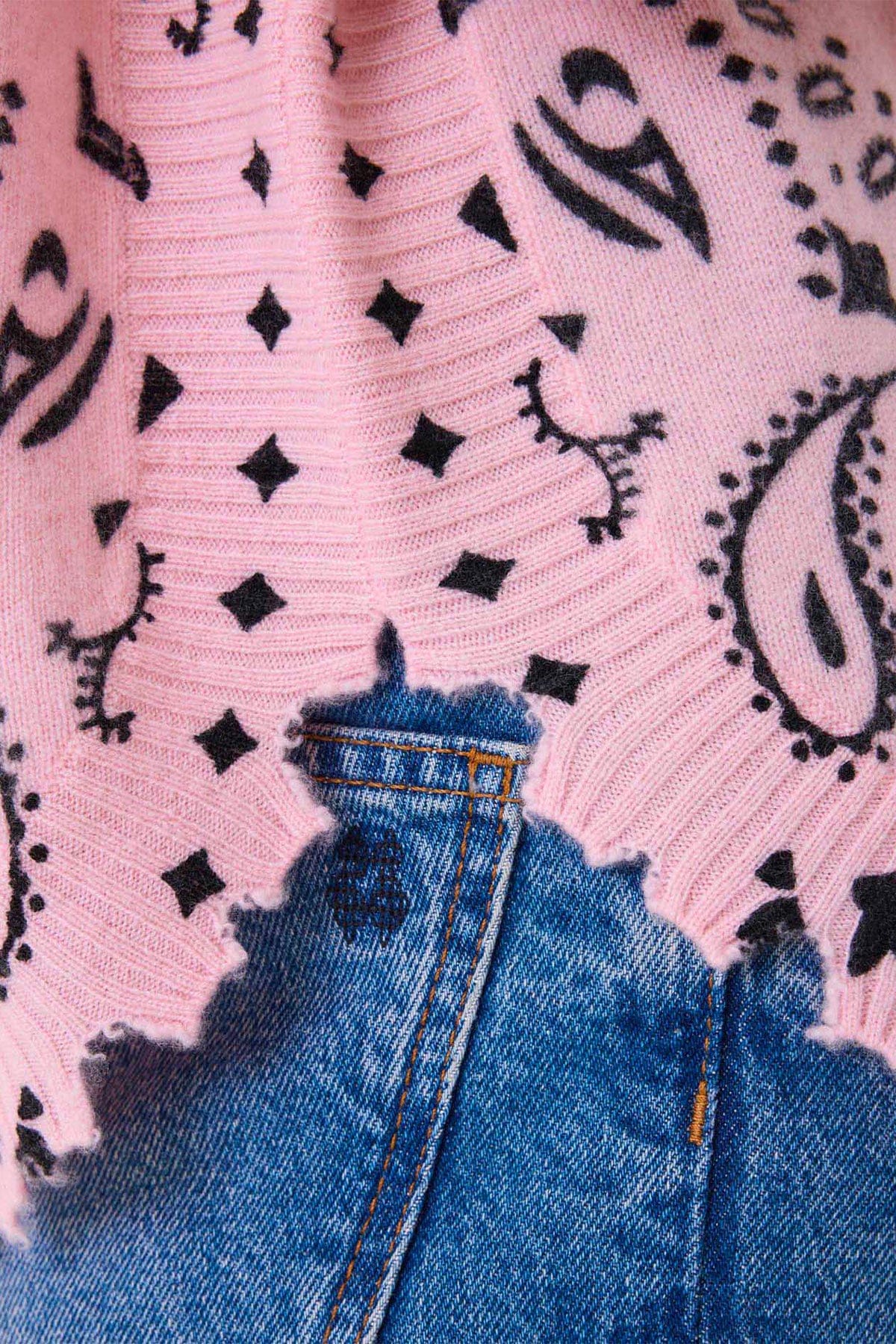 KUJTEN MAGLIA-CANOTTIERA-TOP  Maglia in cashmere donna Kujten Mela Bandana