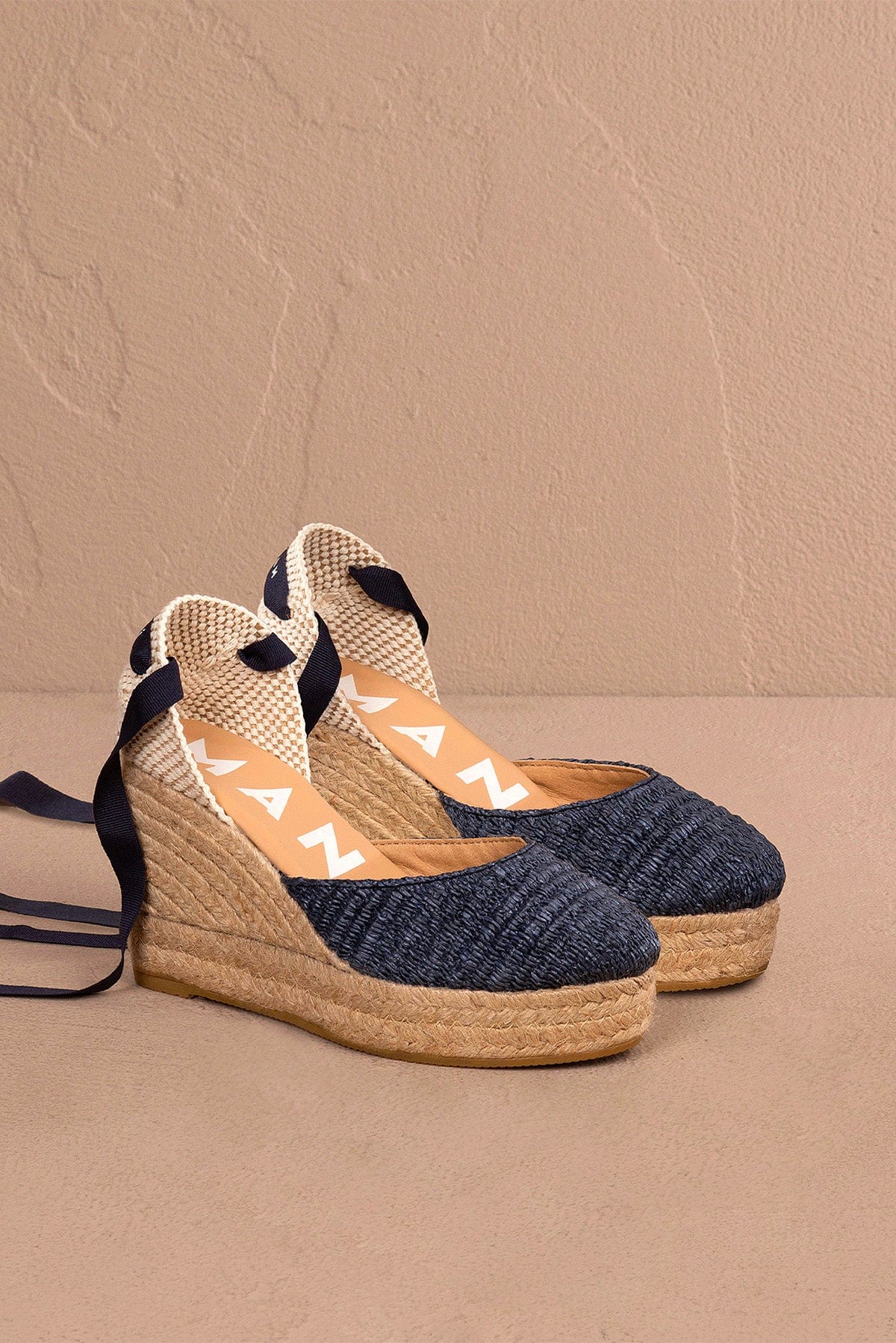 MANEBI BORSA  NAVY BLU / 35 Espadrilles donna in rafia blu Navy Manebi H14WV