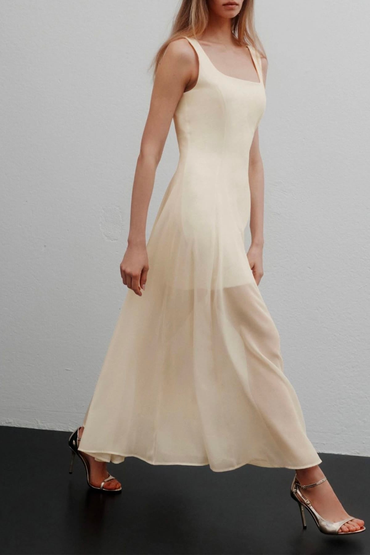 MARELLA ABITO  Abito bianco lungo donna Marella 365 Mltsabine