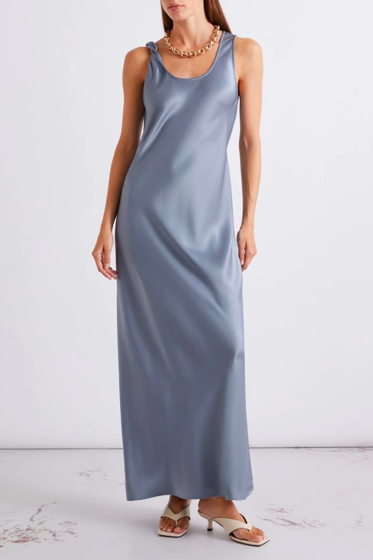 MARELLA ABITO  Abito donna in raso azzurro Marella Mllovale