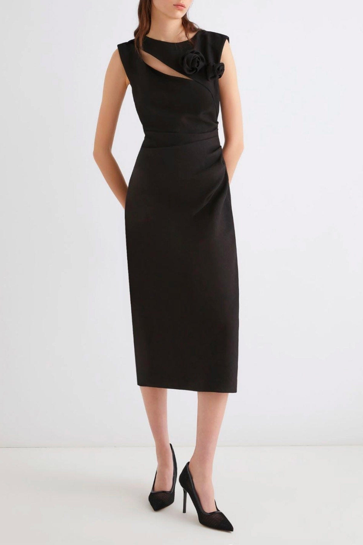 MARELLA ABITO  NERO / 34 Abito lungo donna Marella Orsola