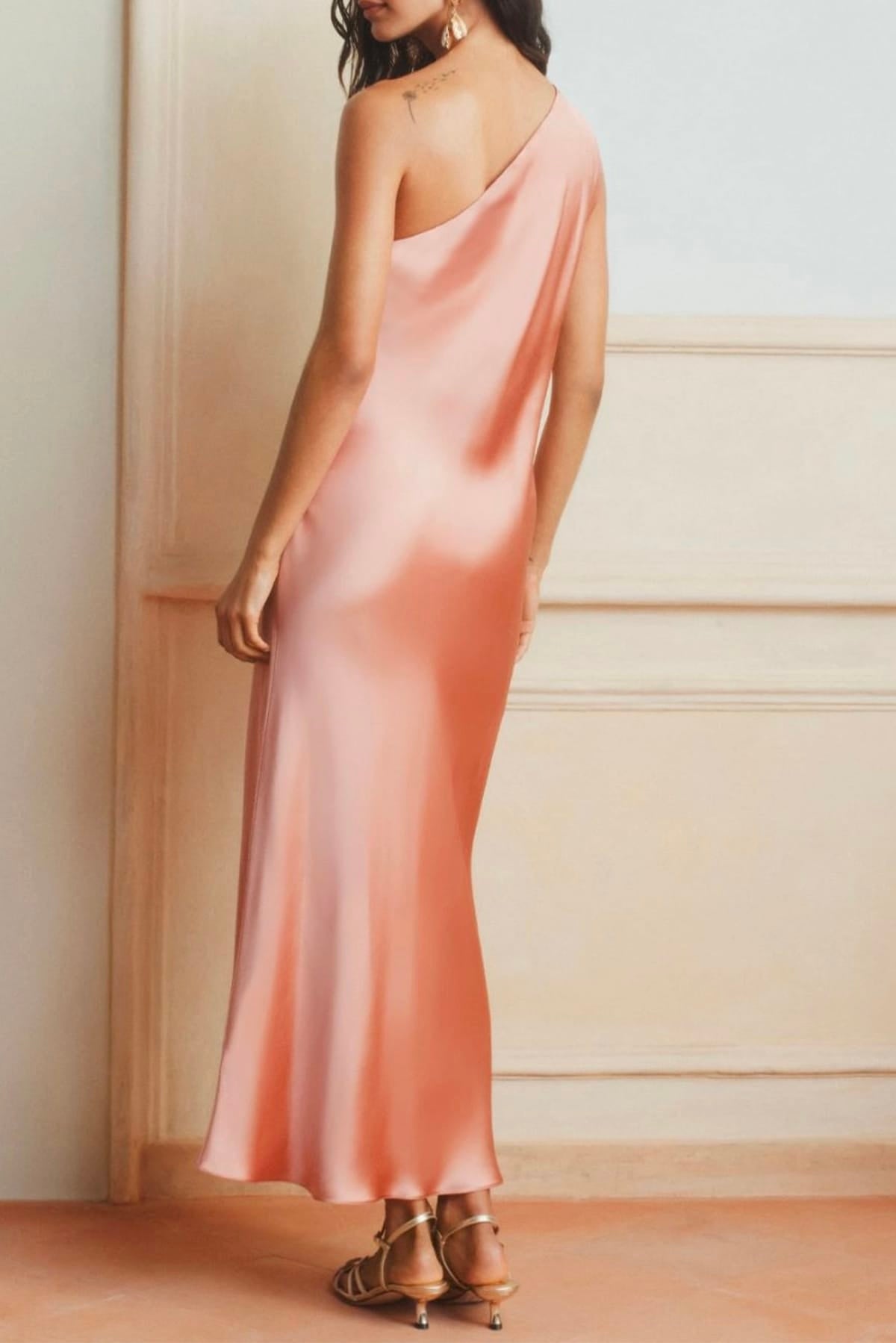 MARELLA ABITO  Abito lungo in raso rosa donna Marella Mllmagia