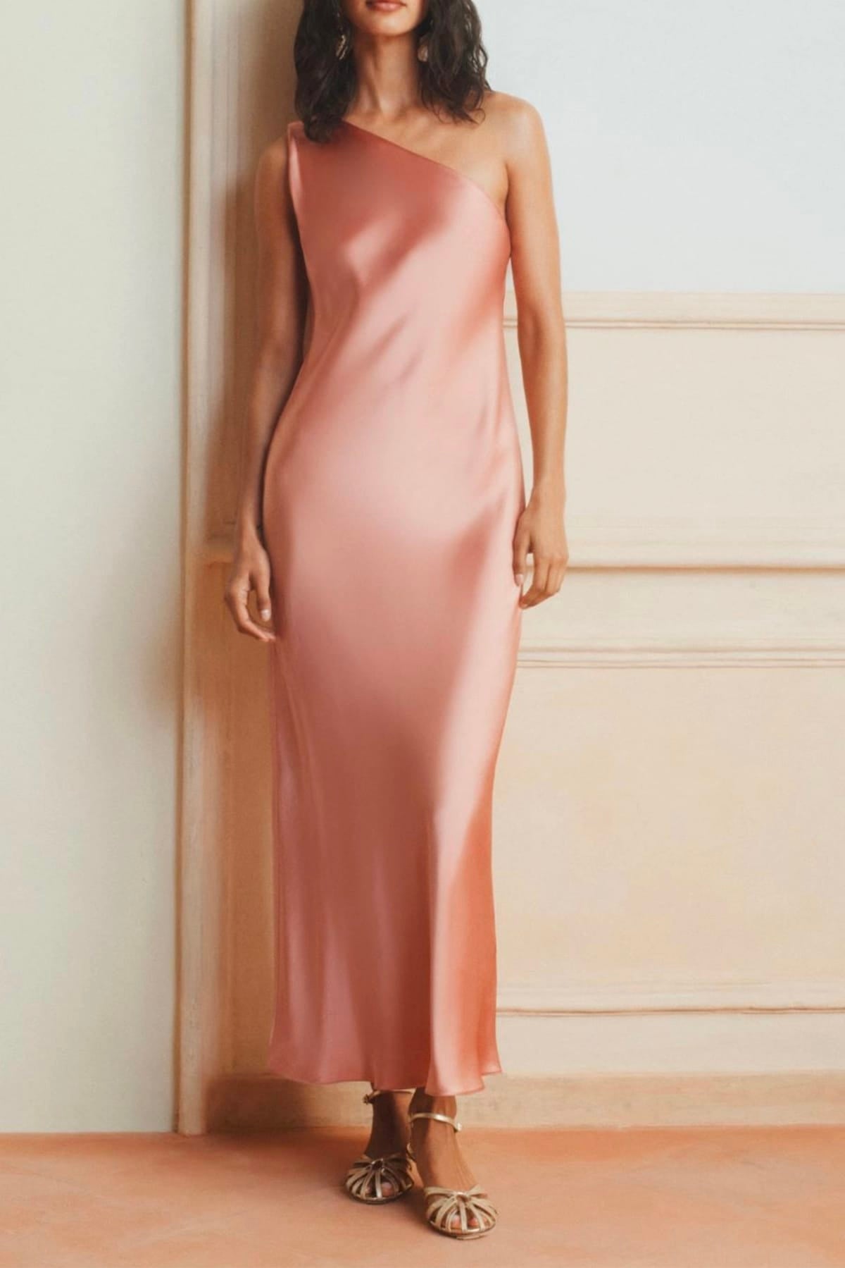 MARELLA ABITO  Abito lungo in raso rosa donna Marella Mllmagia