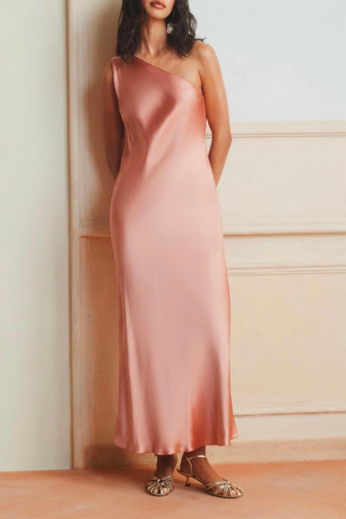 MARELLA ABITO  Abito lungo in raso rosa donna Marella Mllmagia