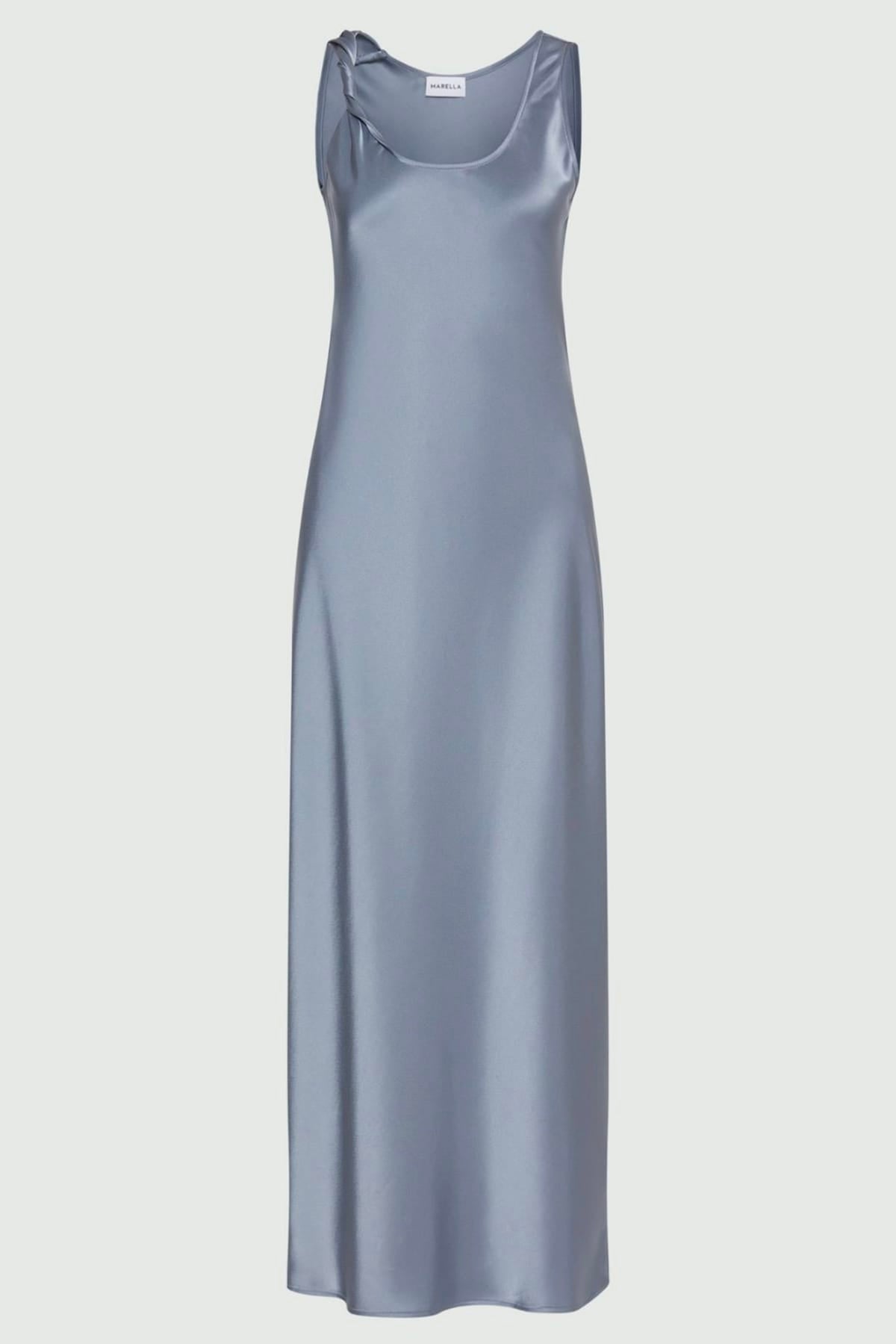 MARELLA ABITO  AZZURRO SCURO / 34 Abito donna in raso azzurro Marella Mllovale