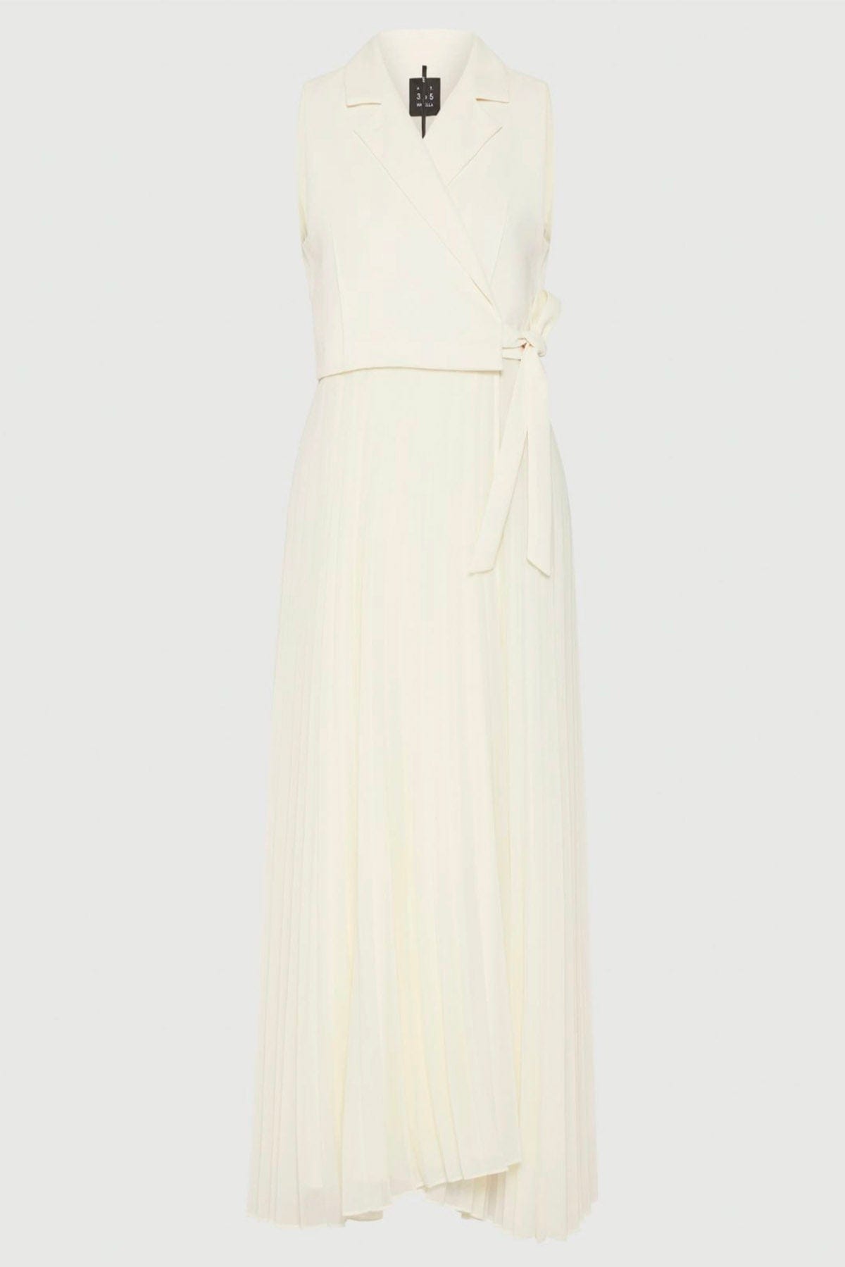 MARELLA ABITO  BIANCO LANA / 34 Abito lungo bianco donna Marella 365 Statua