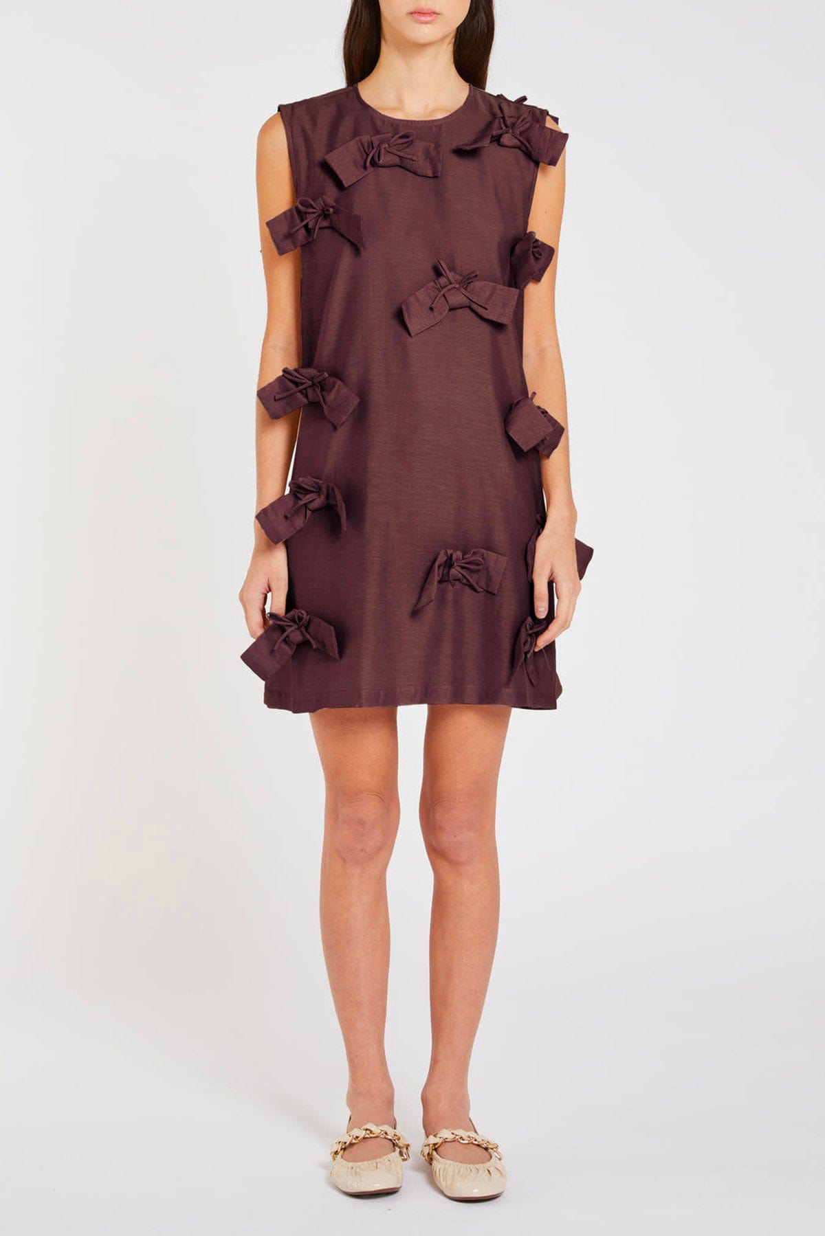 MARELLA ABITO  BORDEAUX / 34 Abito bordeaux con dettaglio voile Marella Gancio