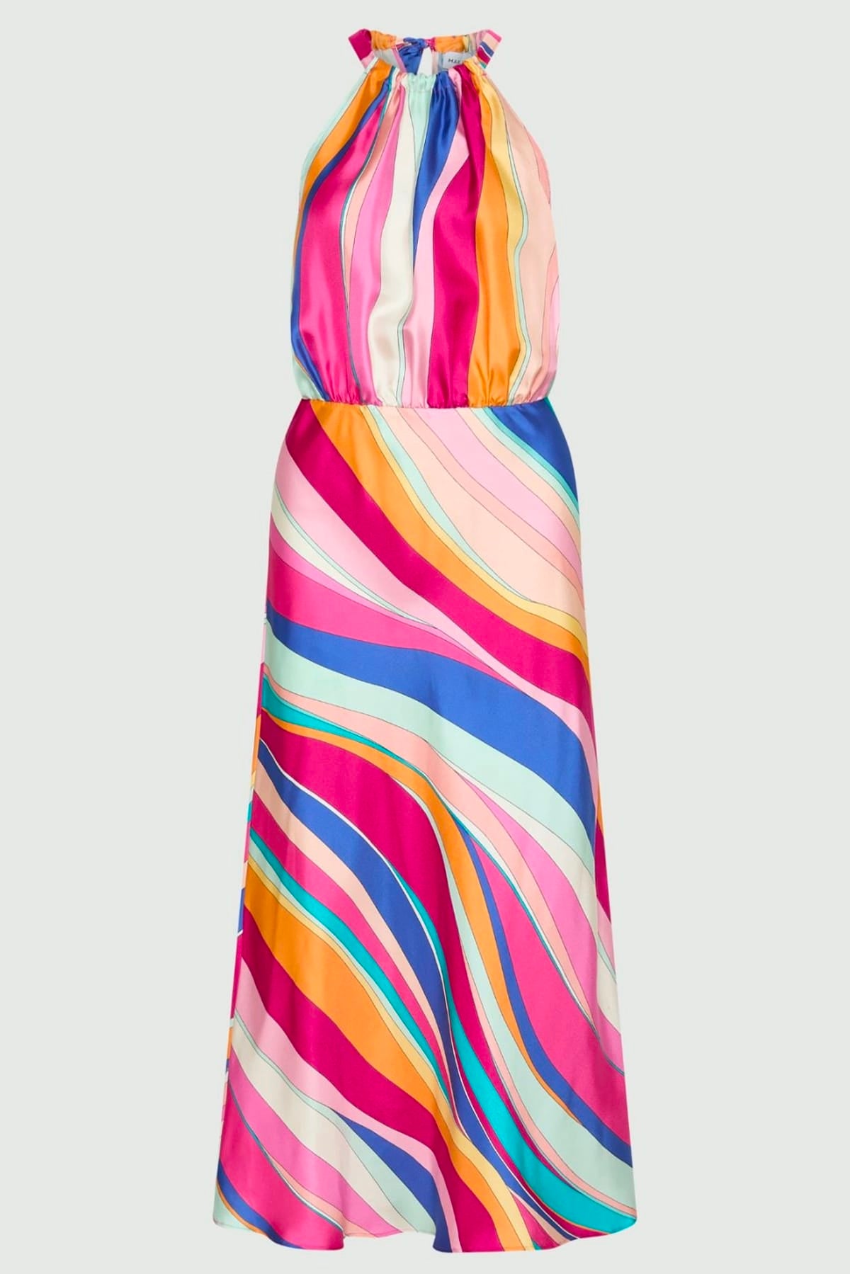 MARELLA ABITO  RIGATO MULTICOLOR / 34 Abito lungo in seta donna Marella Mllquiete