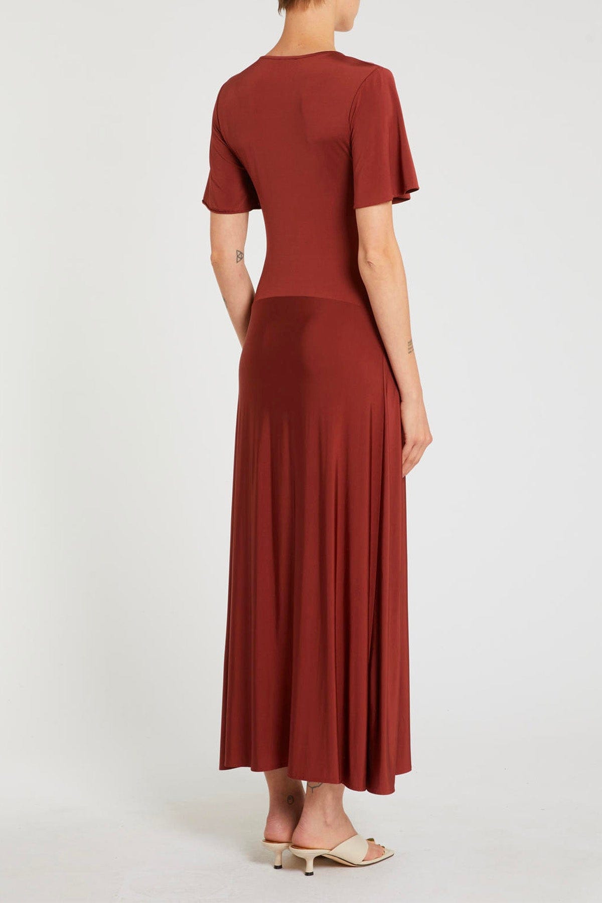 MARELLA ABITO/TUTA IN JERSEY  ROSSO COTTO / XXS Abito lungo donna Marella Steca