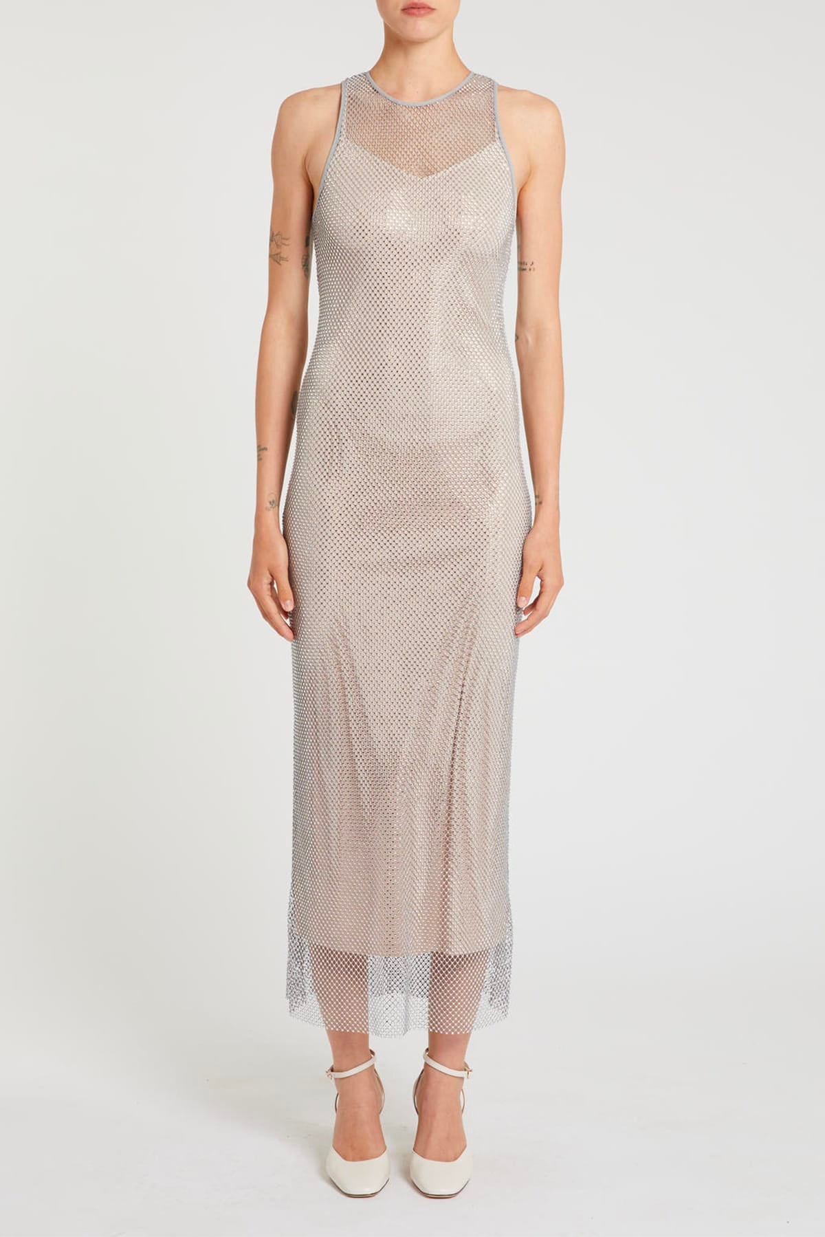 MARELLA ABITO/TUTA IN JERSEY  GRIGIO CON STRASS / XXS Abito donna Marella Mlllimone