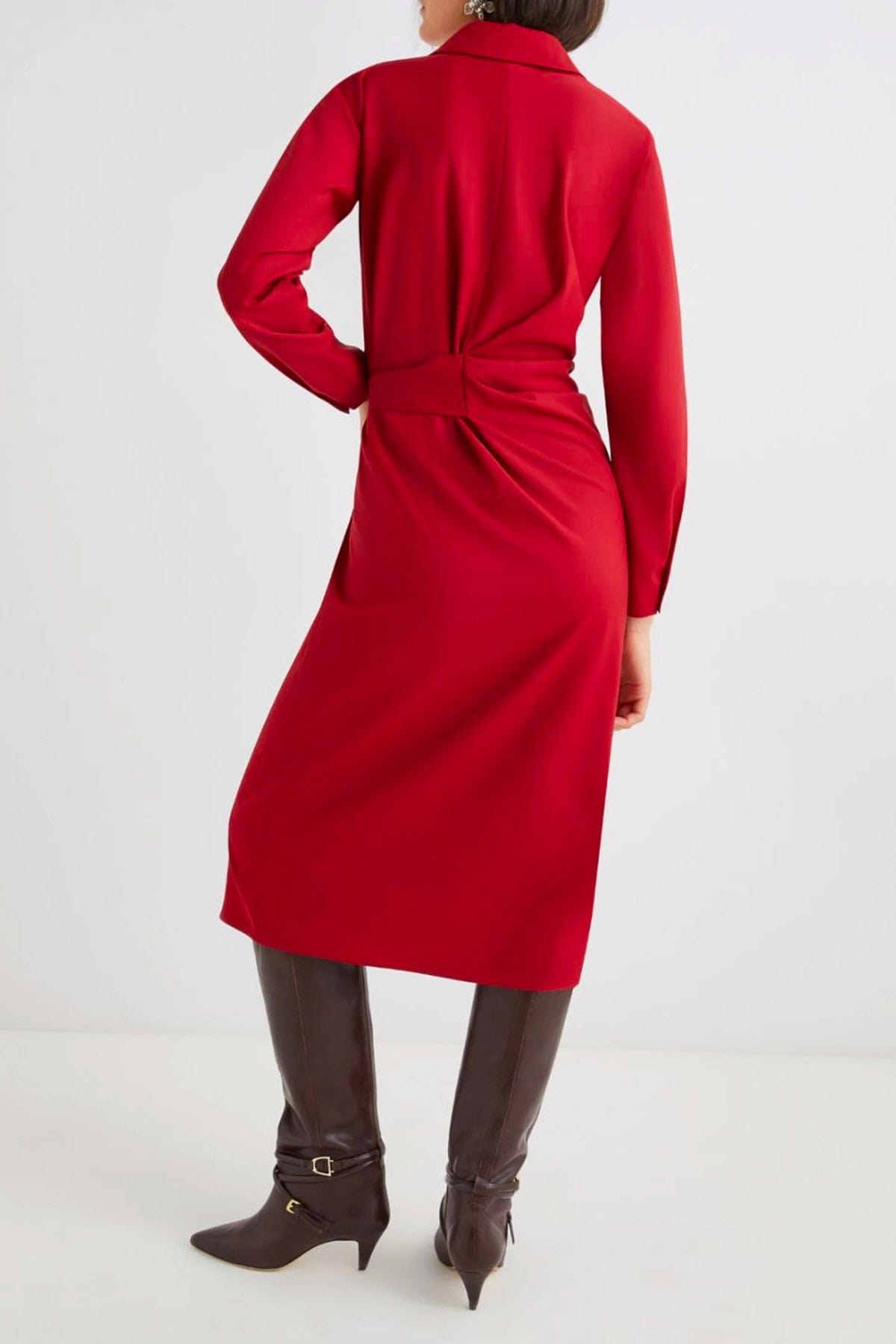 MARELLA ABITO  Vestito lungo nero donna in lana Marella Valais