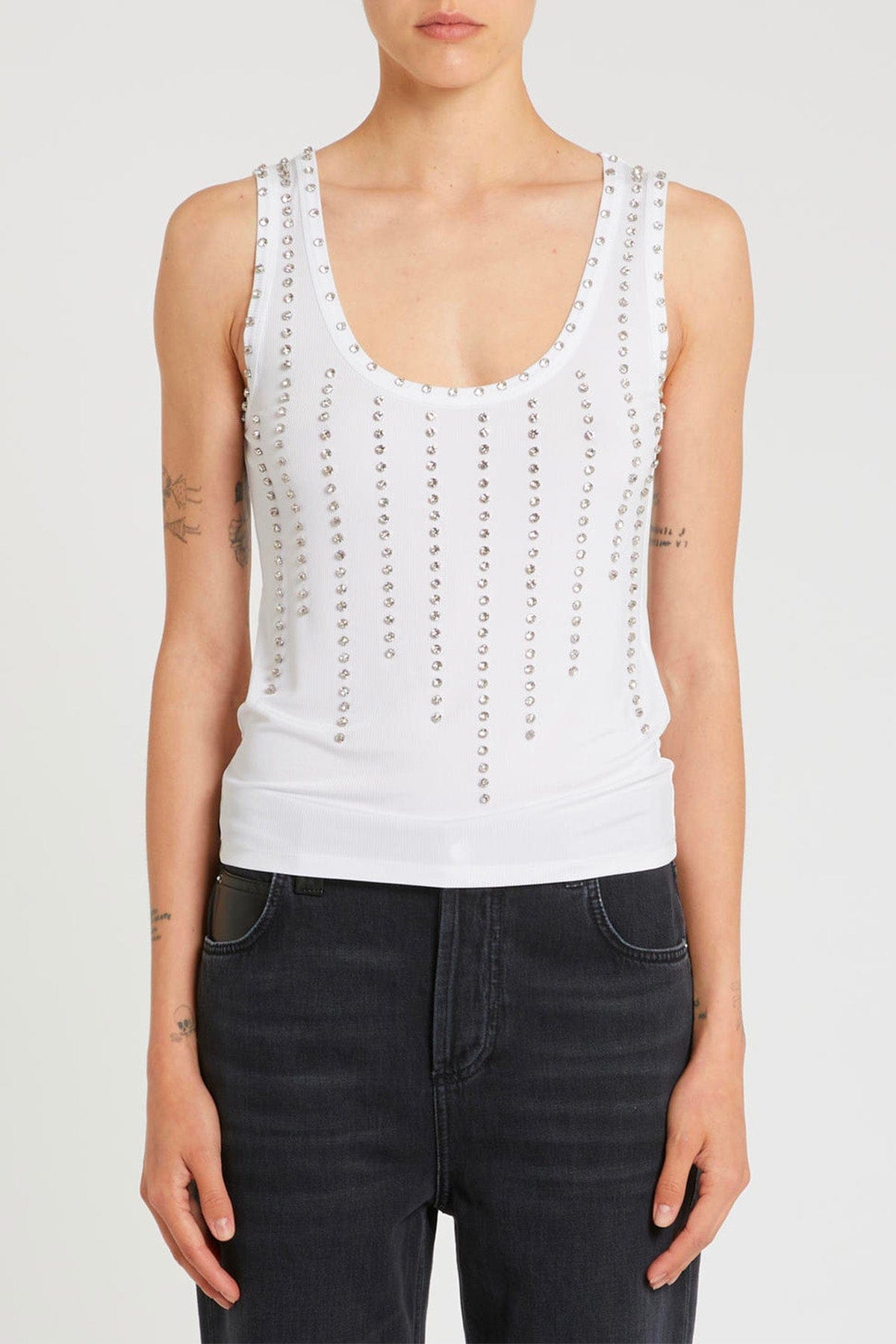 MARELLA BODY/ TOP  BIANCO / XXS Canotta donna Marella a coste Natalebling