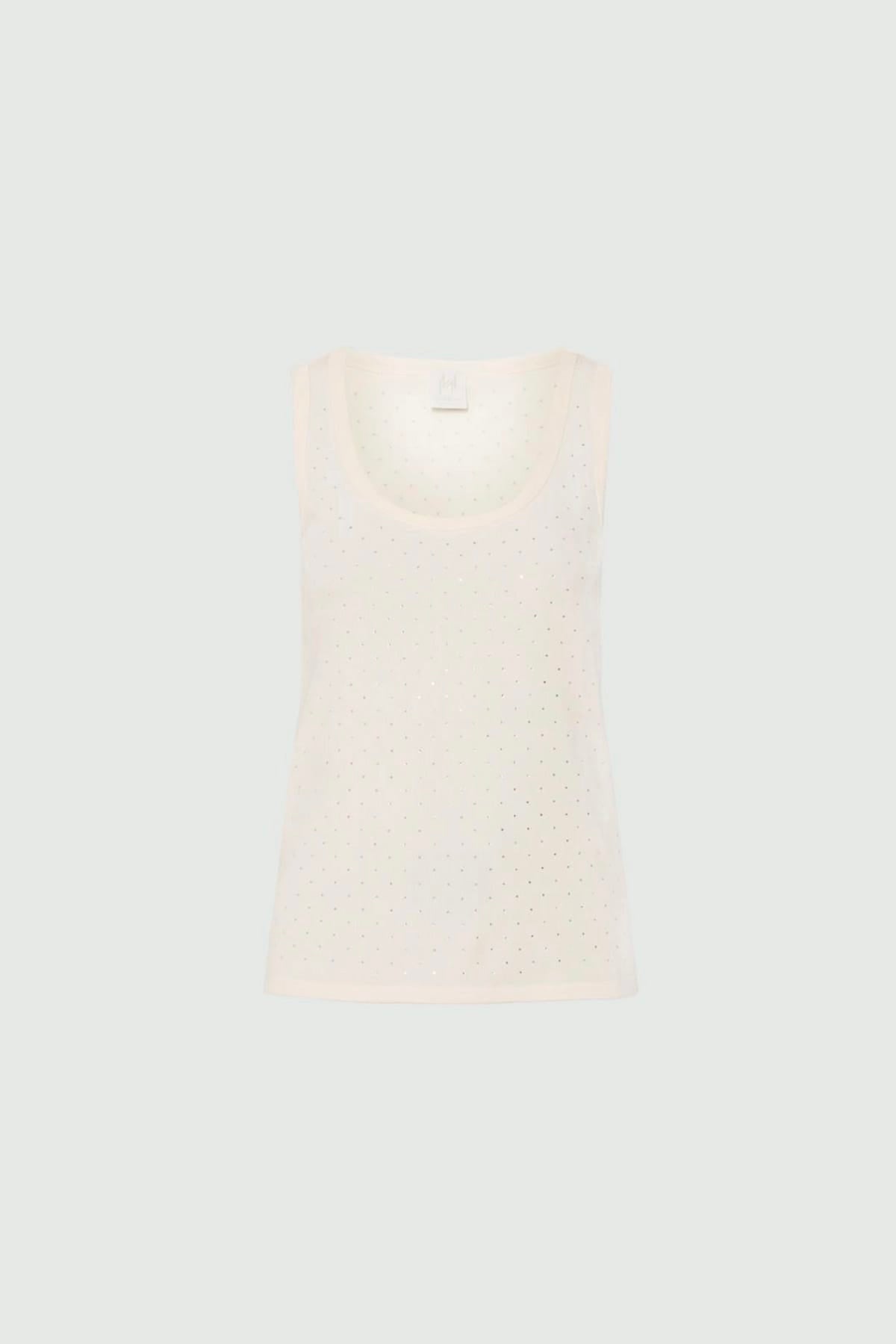 MARELLA BODY/ TOP  BIANCO / XXS Canotta in cotone donna Marella Monochrome Mlmorata