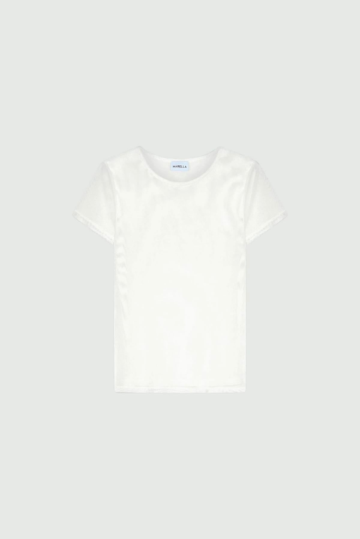 MARELLA BODY/ TOP  BIANCO / XXS Top in tulle stretch donna Marella Mllmanto