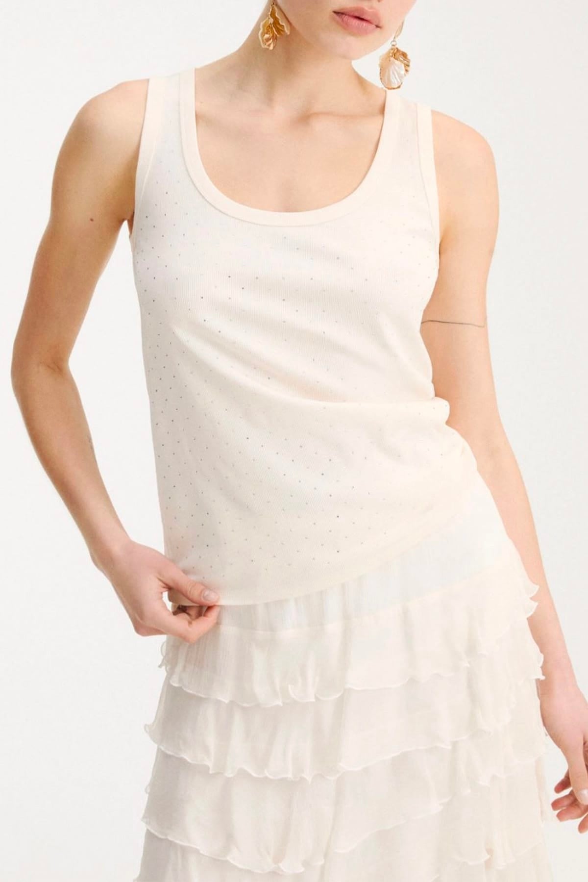 MARELLA BODY/ TOP  Canotta in cotone donna Marella Monochrome Mlmorata