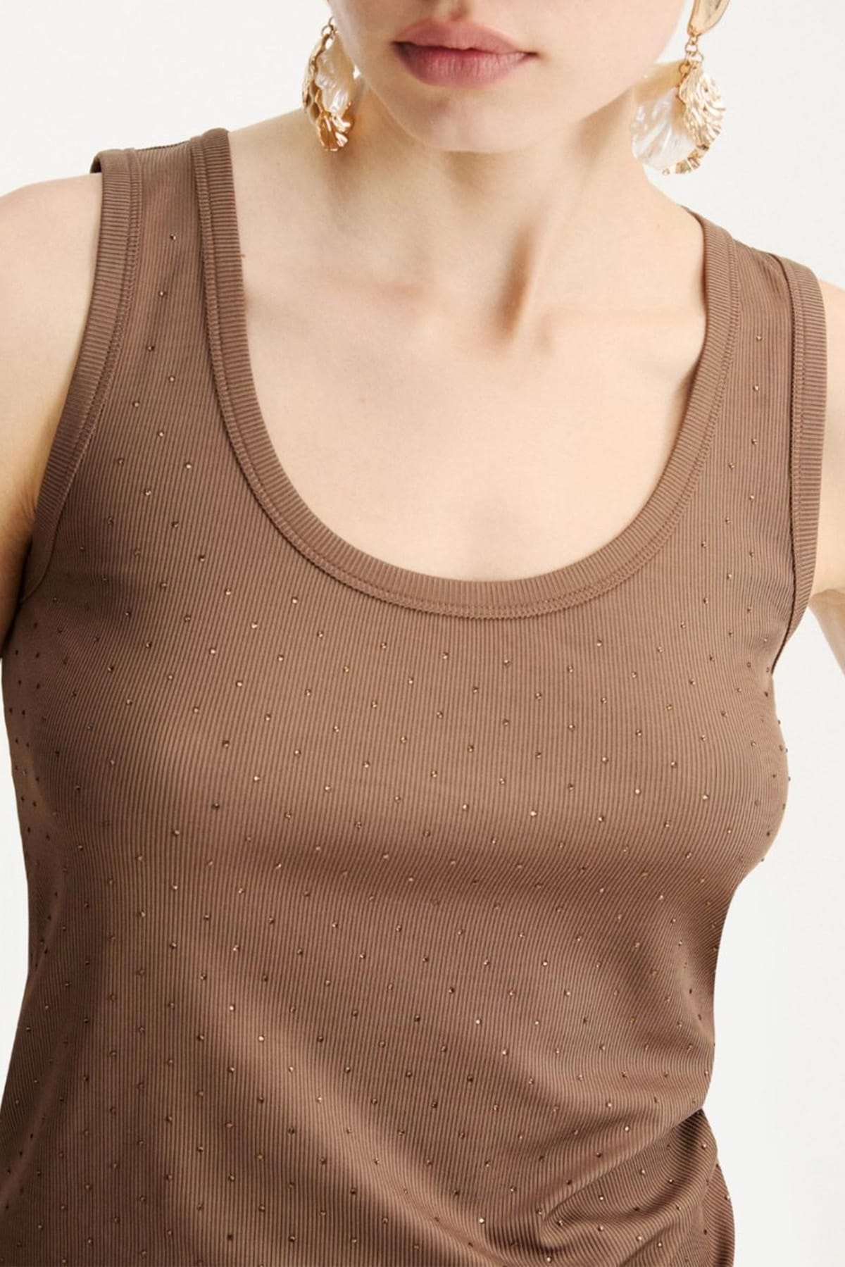 MARELLA BODY/ TOP  MARRONE / XXS Canotta marrone donna Marella Monochrome Mlmoratablin