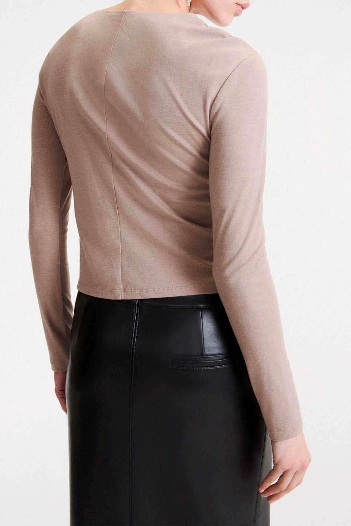 MARELLA BODY/ TOP  Maglia asimmetrica fluida Marella Mlltabacco
