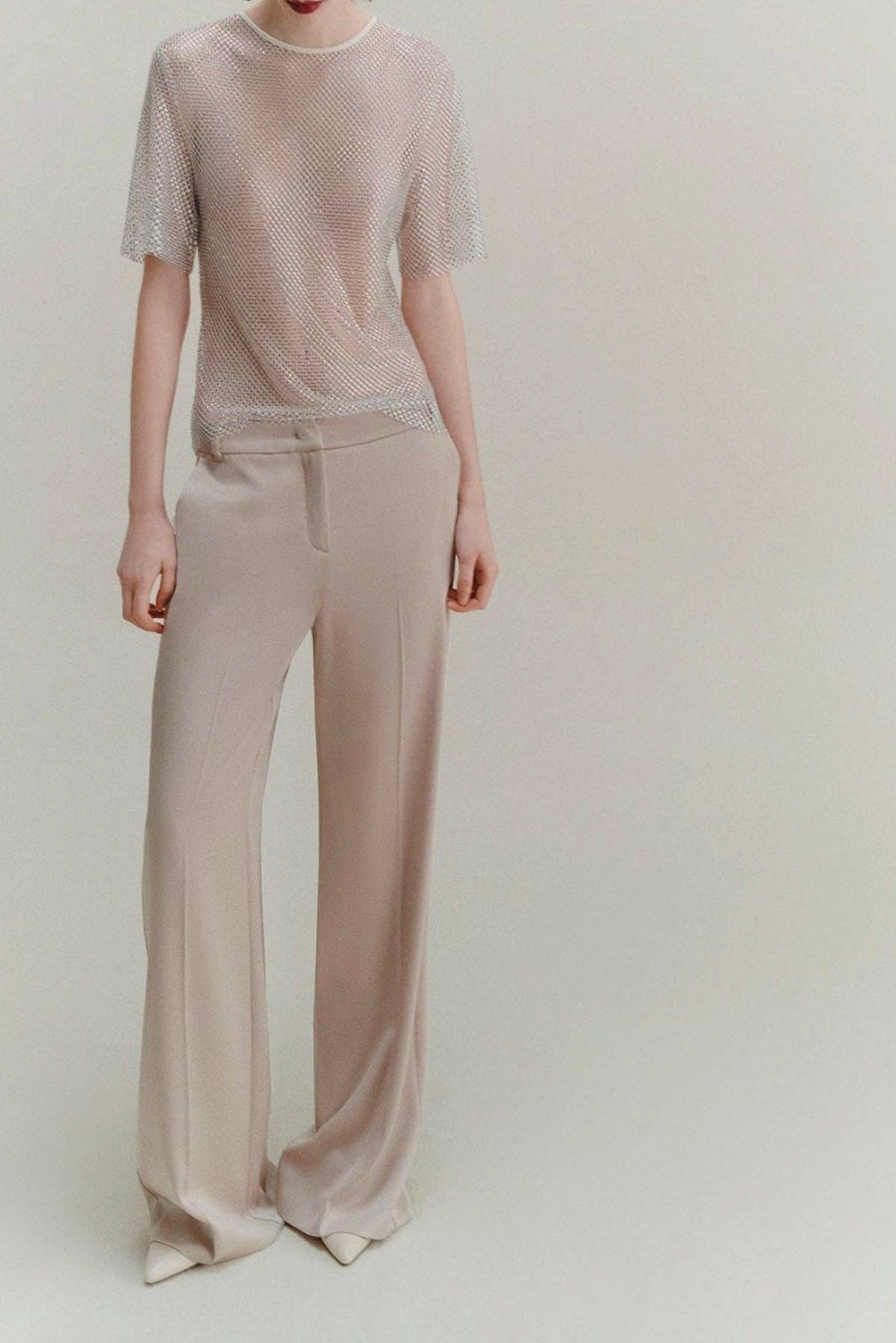 MARELLA BODY/ TOP  Top in rete con dettaglio strass Marella Lodola