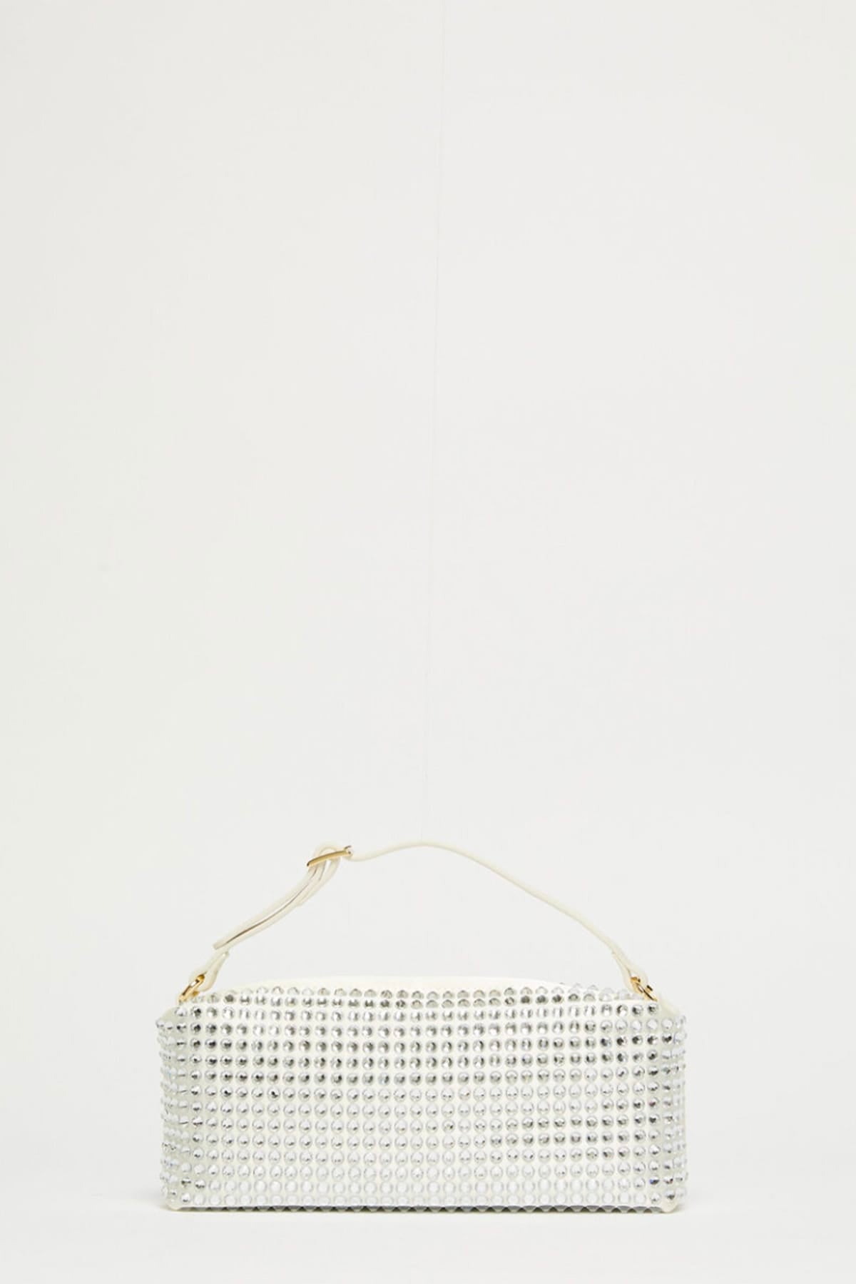 MARELLA BORSA  BIANCO AVORIO / UNICA Borsa in raso con strass in cristalli donna Marella Mlaperdoni