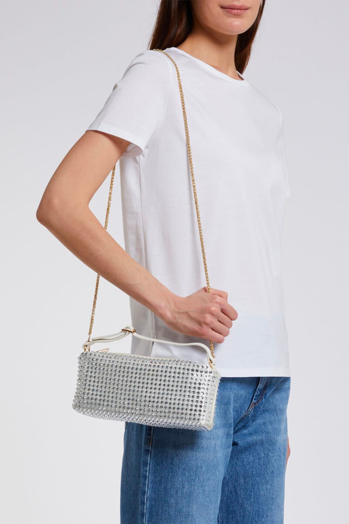 MARELLA BORSA  Borsa in raso con strass in cristalli donna Marella Mlaperdoni
