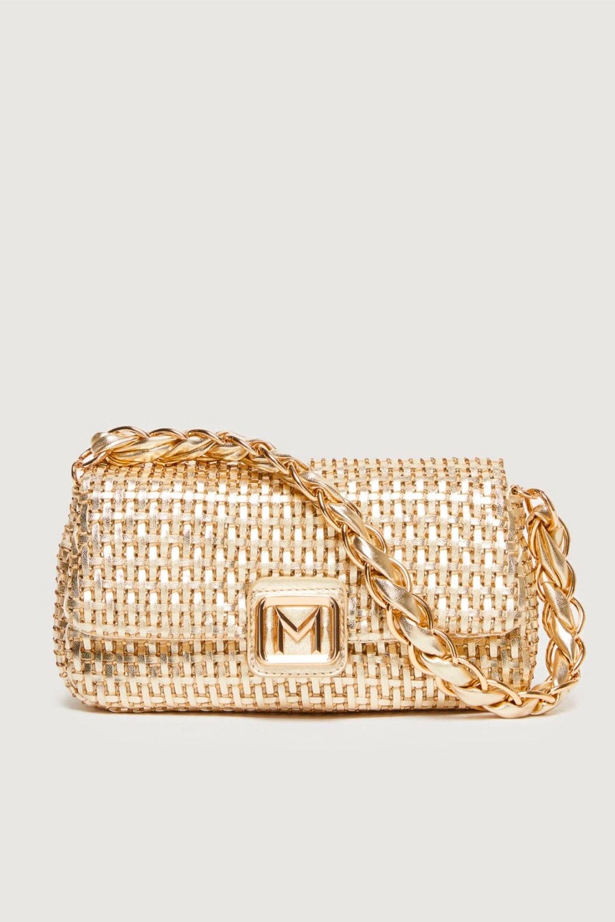 MARELLA BORSA  ORO / UNICA Borsa in oro intrecciata Marella Emily1