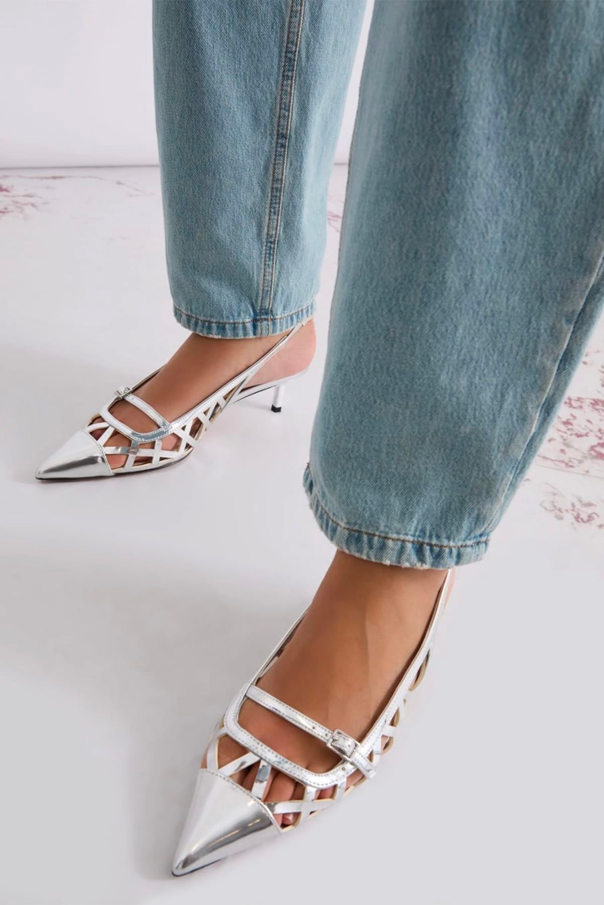MARELLA CALZATURE  Slingback argento a specchio Marella Mlasavana