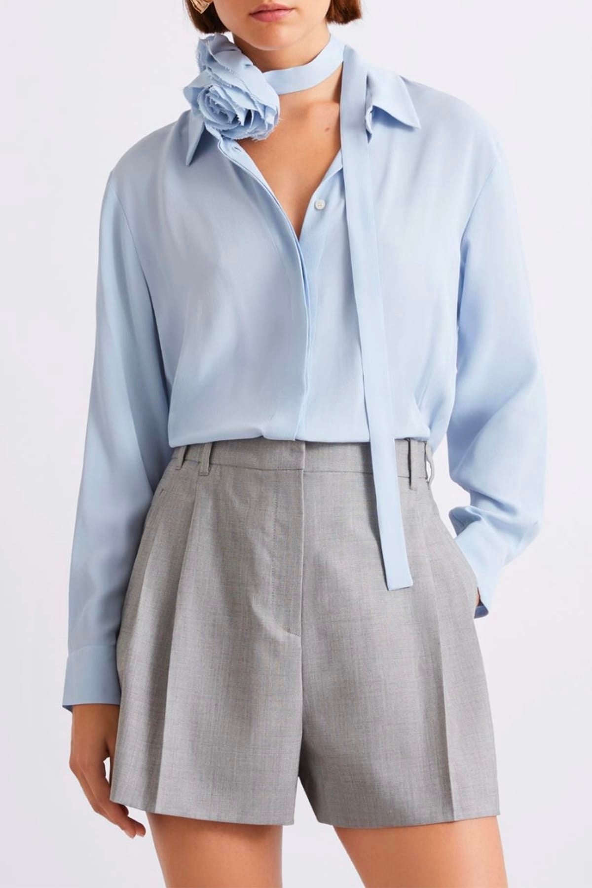 MARELLA CAMICIA  AZZURRO / 34 Camicia donna in seta donna Marella Mllcalca