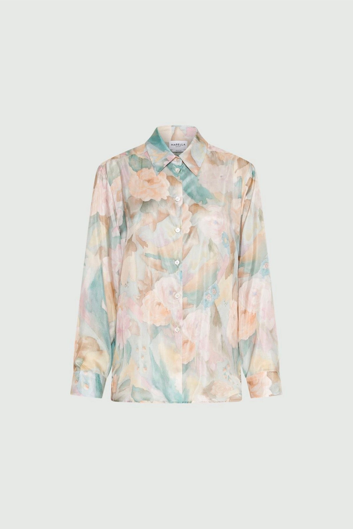 MARELLA CAMICIA  AZZURRO / 34 Camicia in seta donna Marella Angio