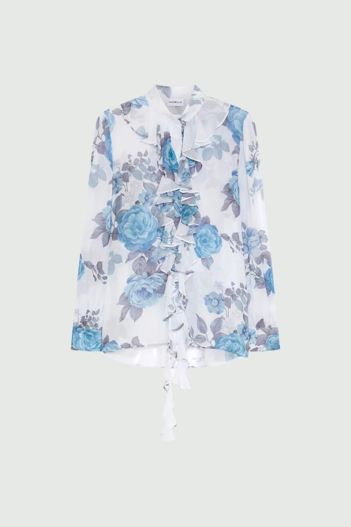 MARELLA CAMICIA  AZZURRO CHIARO FANTASIA / 34 Camicia in viscosa donna Marella Mllcanapa
