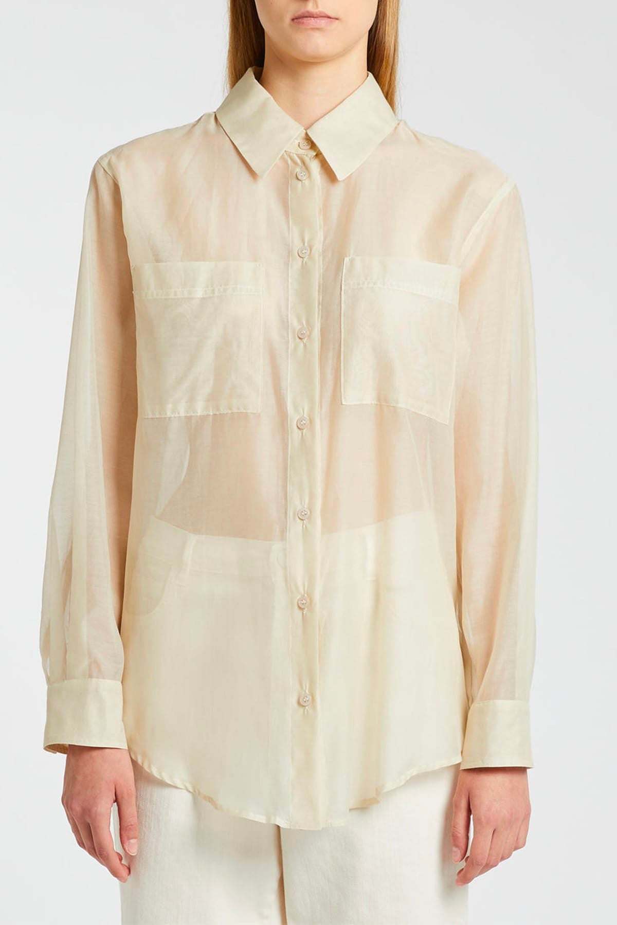 MARELLA CAMICIA  BIANCO / 34 Camicia in cotone e seta donna Marella Monochrome Mlmcennare1