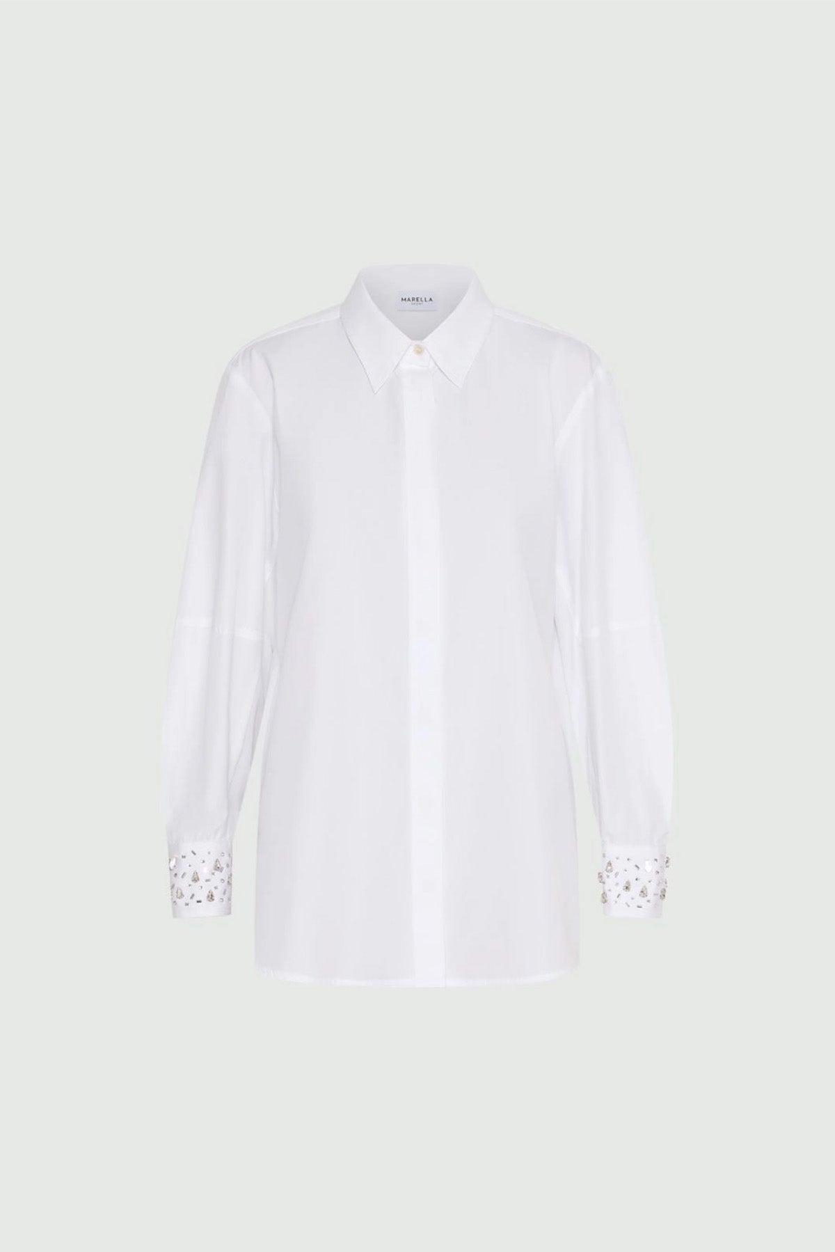 MARELLA CAMICIA  BIANCO OTTICO / 34 Camicia in cotone donna Marella Teso