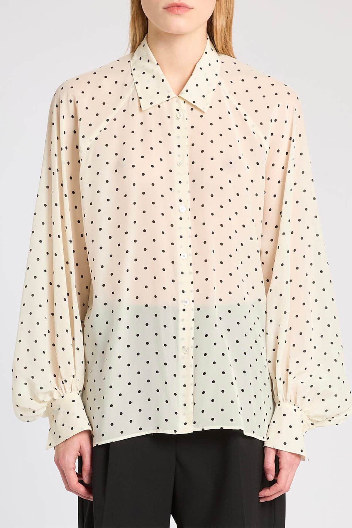 MARELLA CAMICIA  BIANCO POIS / 34 Camicia a pois donna Marella Mllcolle