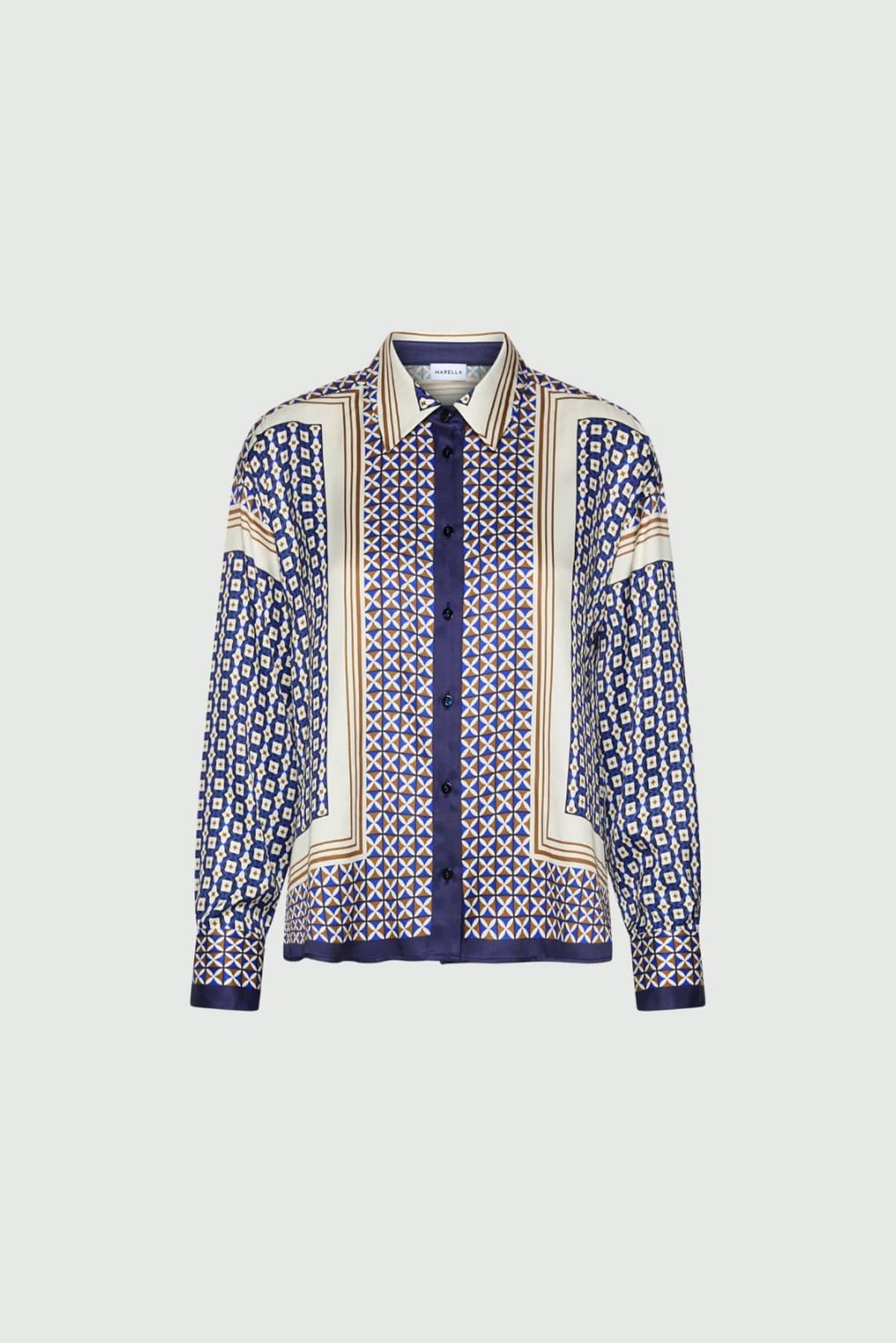 MARELLA CAMICIA  BLUE / XXS Camicia in viscosa donna Mrella Mlllicenza