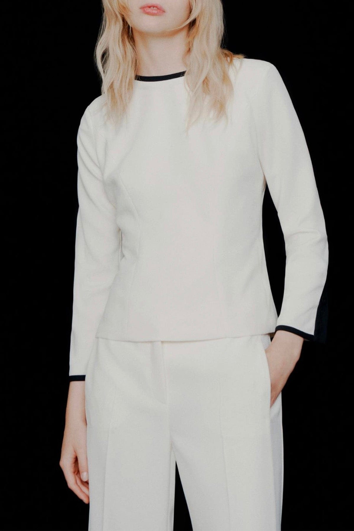 MARELLA CAMICIA  Blusa bianca donna Marella 365 Scacco