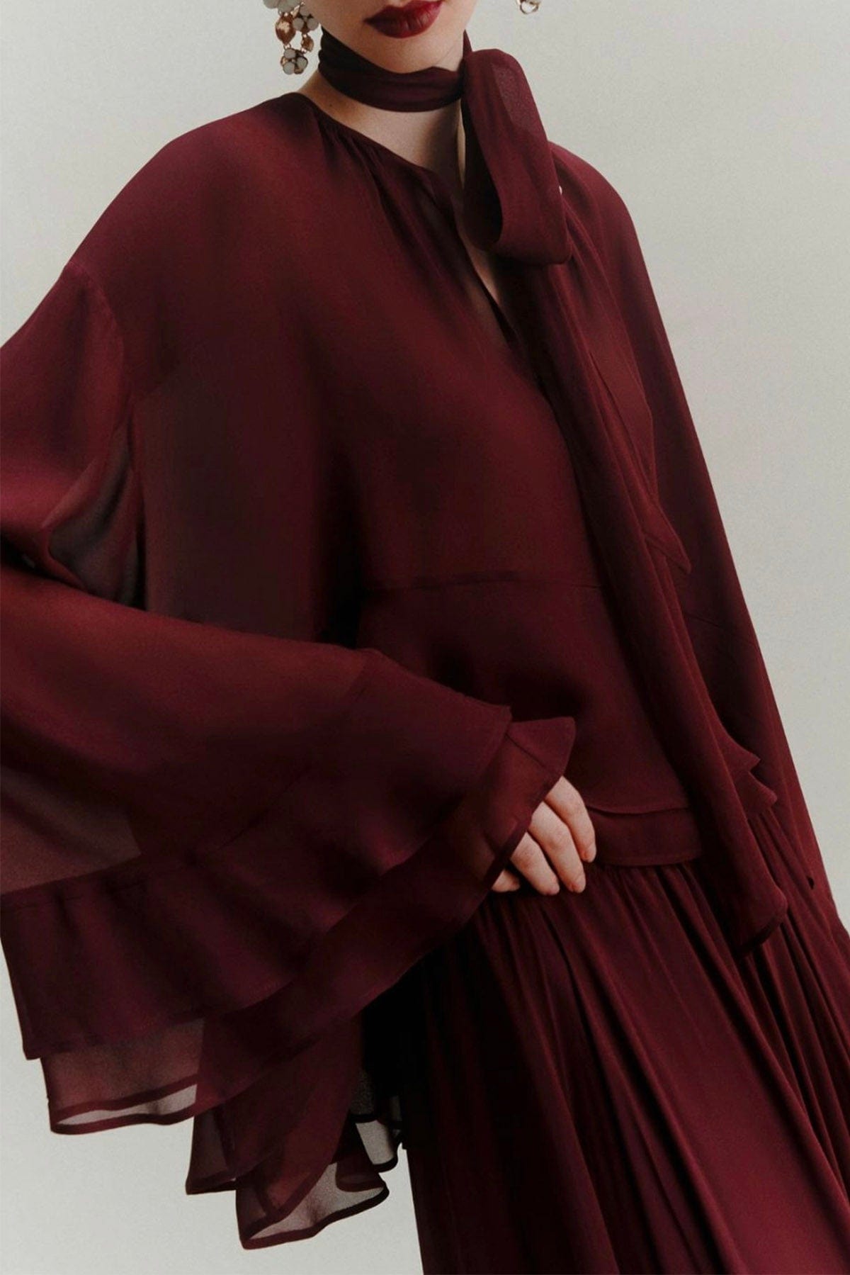 MARELLA CAMICIA  BORDEAUX / 34 Camicia con fusciacca donna Marella Prisca