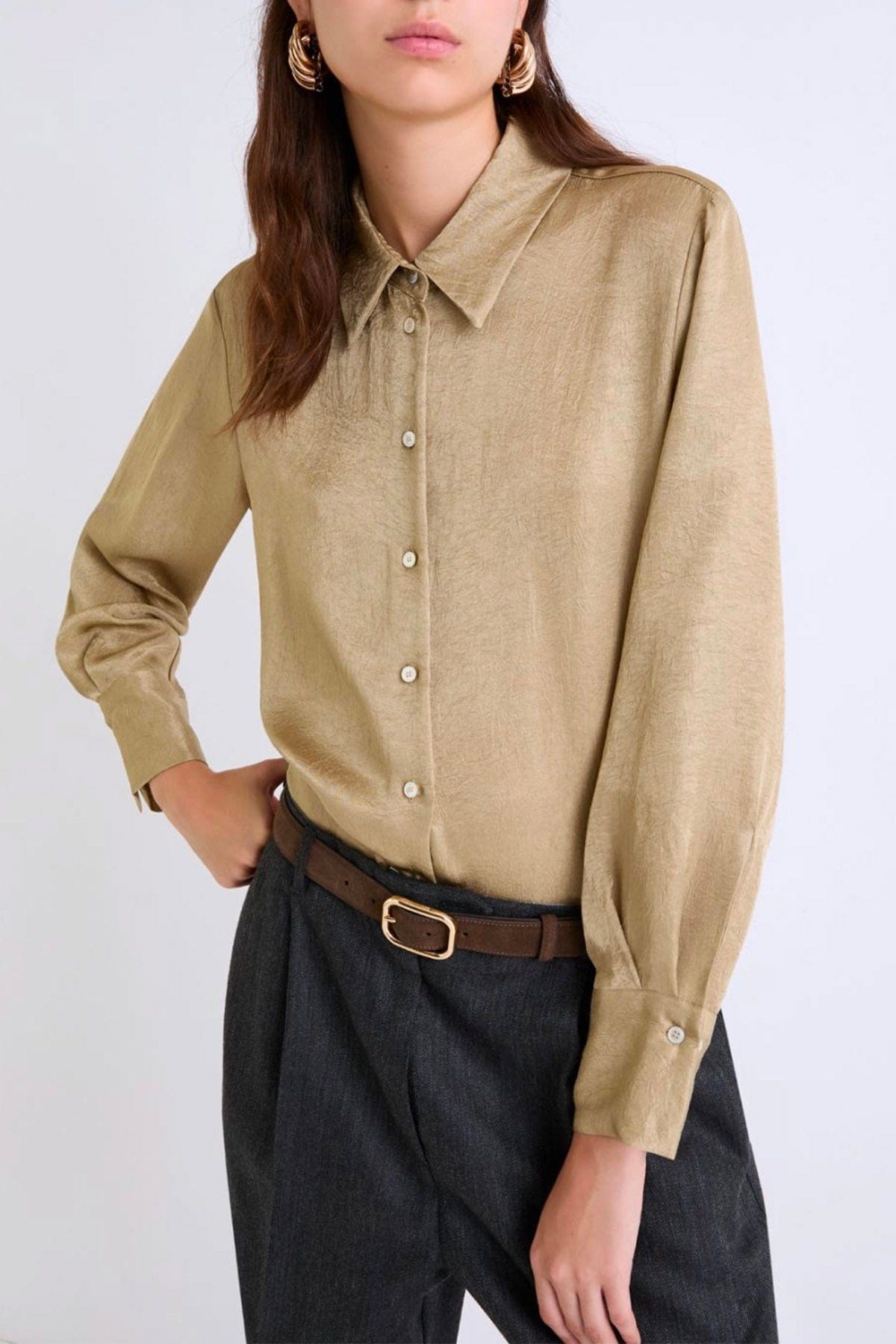 MARELLA CAMICIA  VERDE OLIVA / 34 Camicia donna Marella Lirico