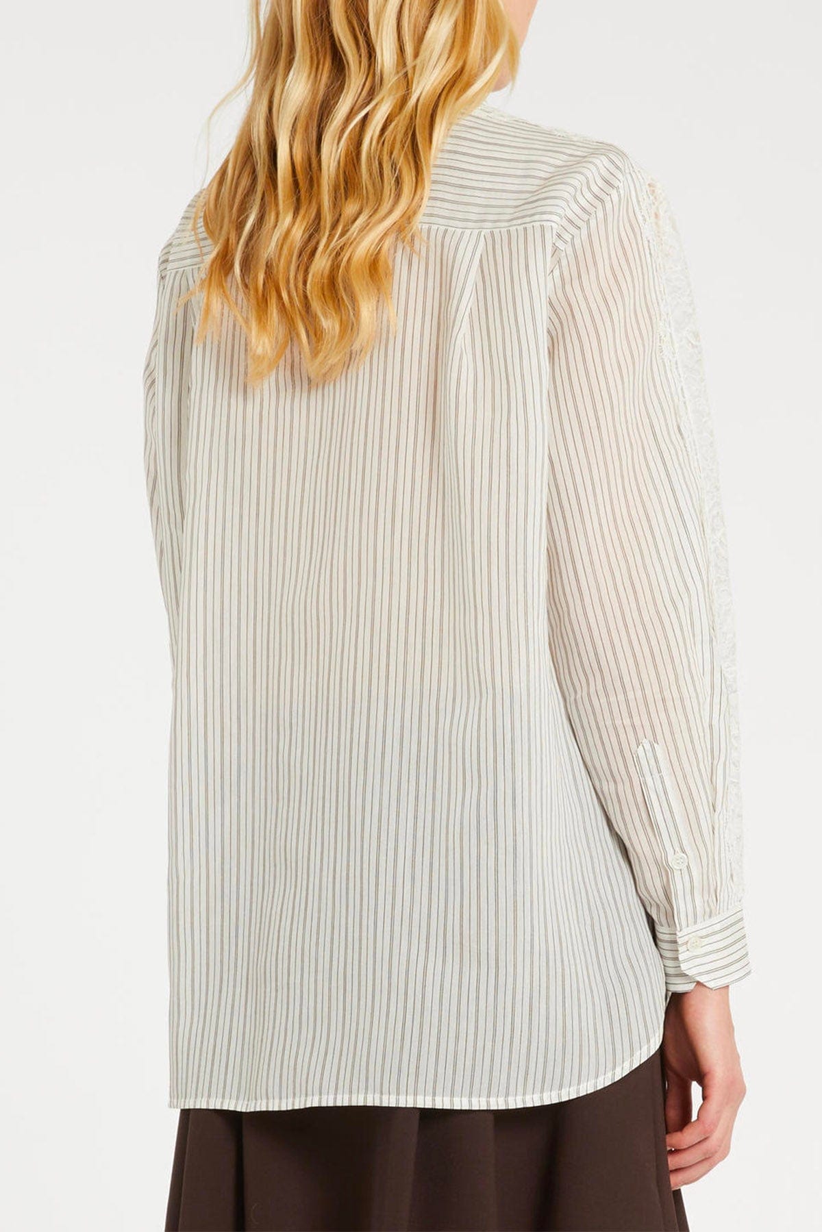 MARELLA CAMICIA  BIANCO RIGATO / 34 Camicia donna rigata Marella Cristin