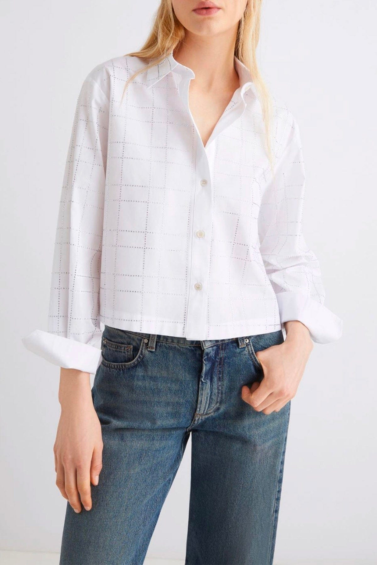 MARELLA CAMICIA  BIANCO OTTICO / 34 Camicia in Cotone bianca donna Marella Acume