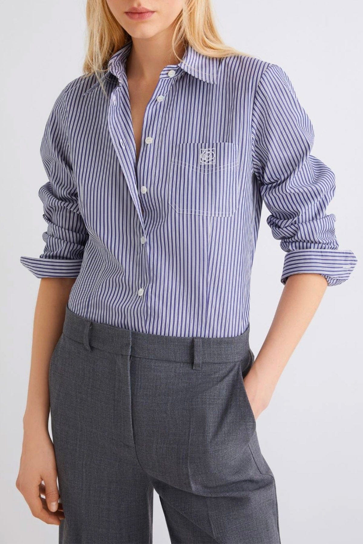 MARELLA CAMICIA  RIGA VERTICALE / 34 Camicia in cotone donna Marella Apice