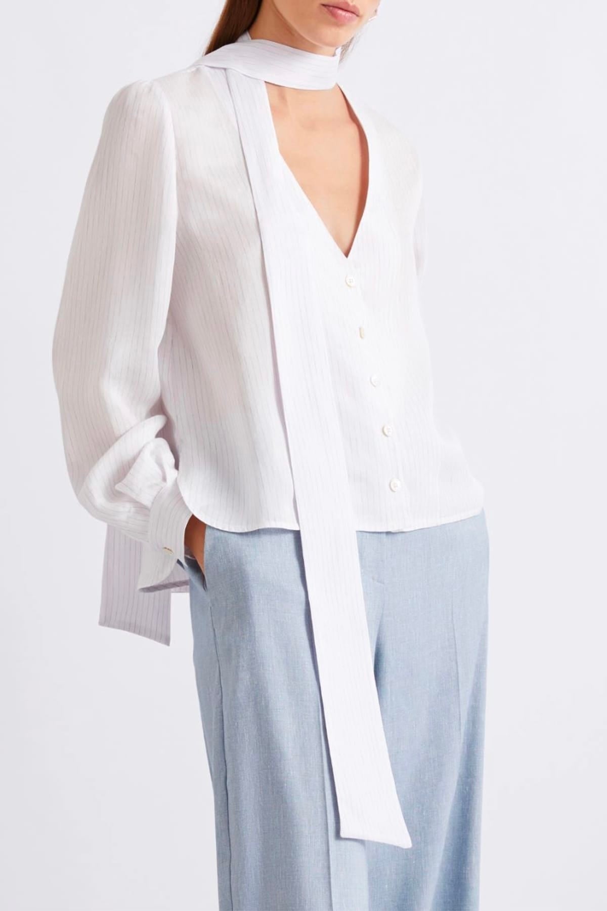 MARELLA CAMICIA  Camicia in seta con rouches Marella Mllragni