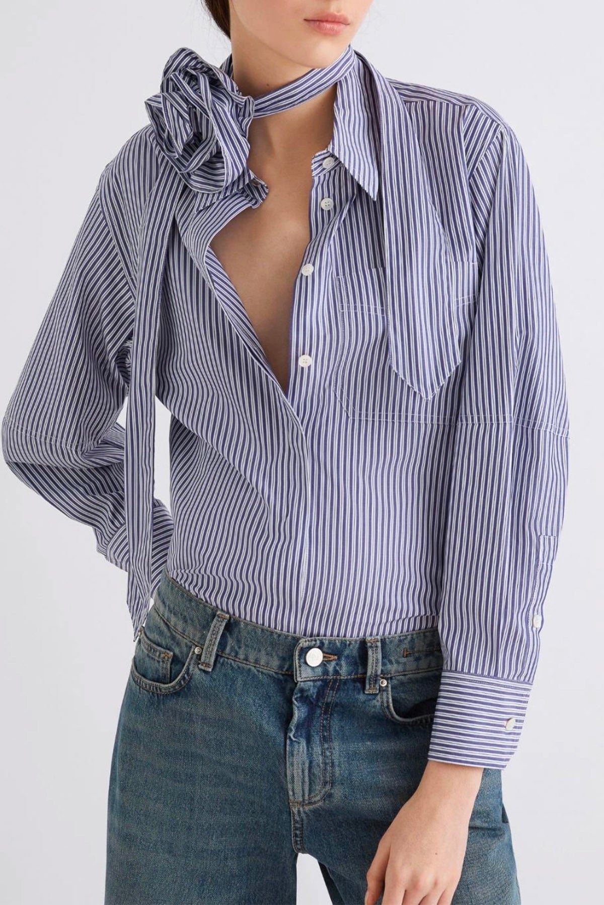 MARELLA CAMICIA  Camicia Marella con fusciacca e dettaglio fiore Avila