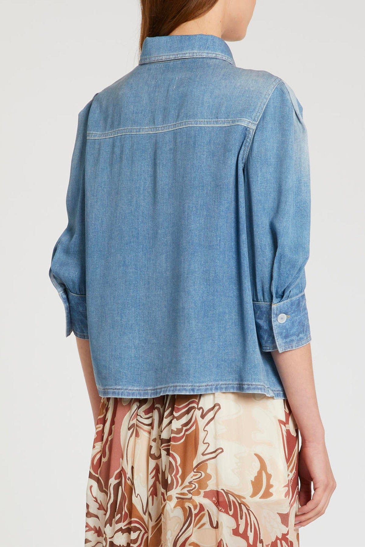 MARELLA CAMICIA  DENIM CHIARO / 34 Camicia stampa denim donna Marella Romana