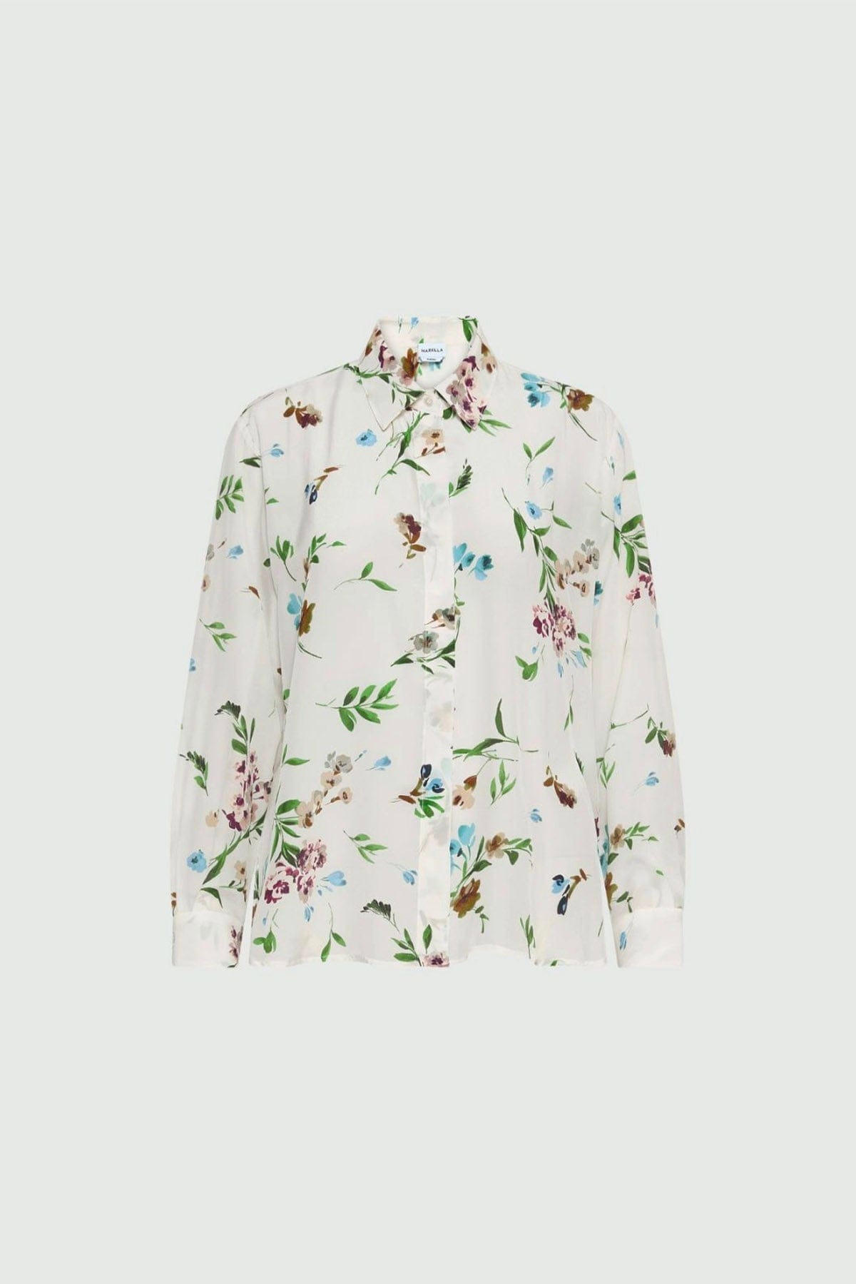 MARELLA CAMICIA  FONDO PANNA DIS. FLOREALE / 34 Camicia in seta stampata Marella Faretra