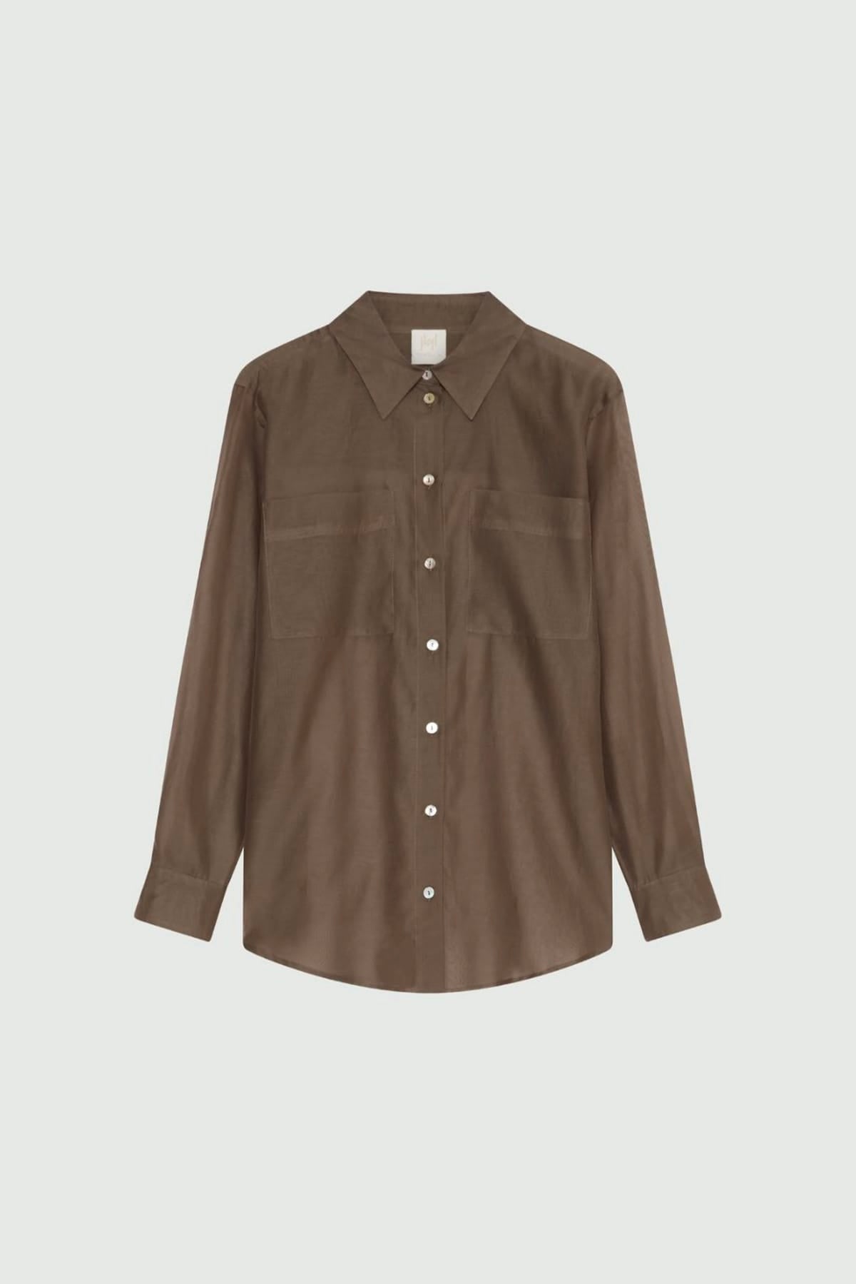 MARELLA CAMICIA  MARRONE / 34 Camicia in cotone e seta donna Marella Monochrome Mlmcennare1