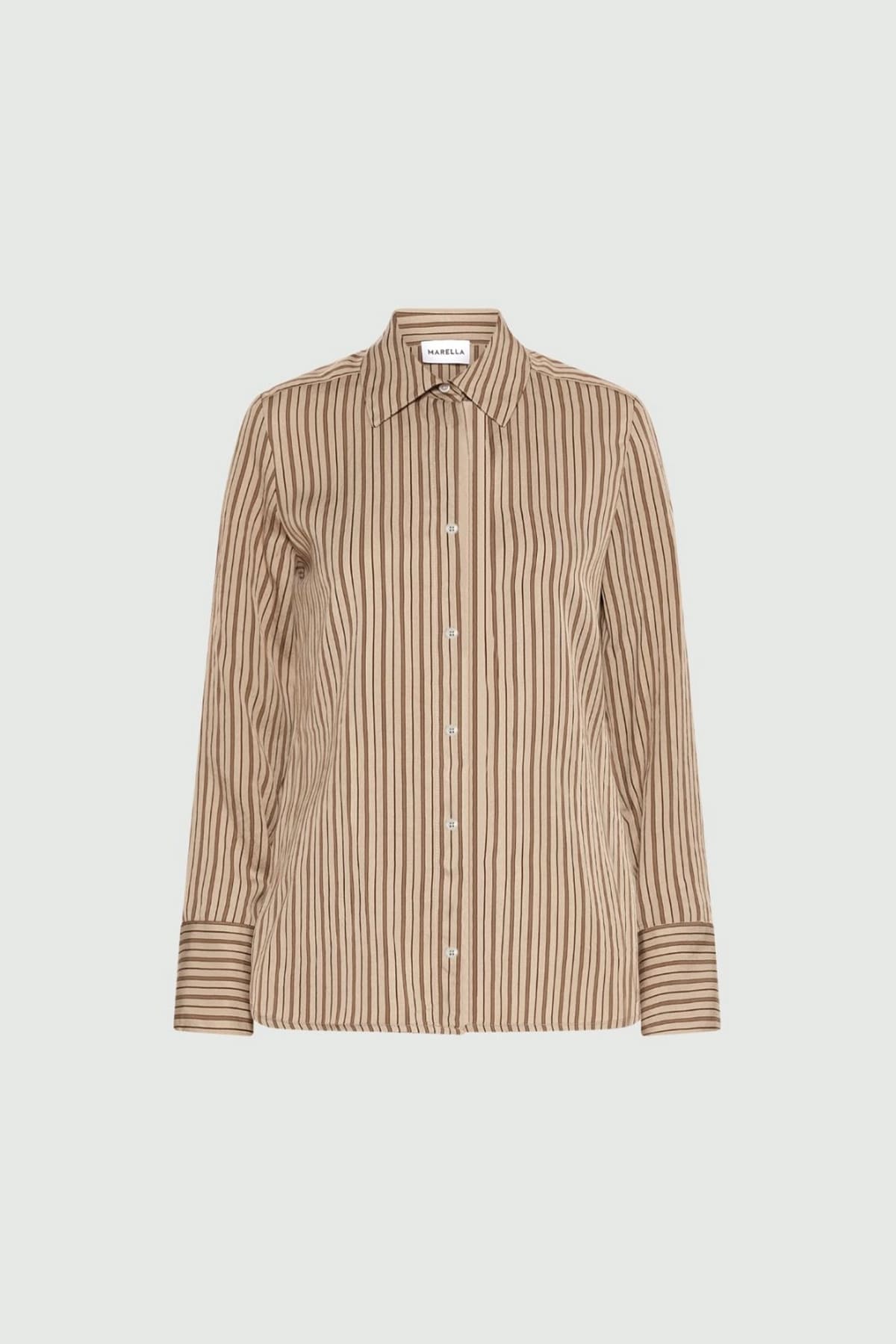 MARELLA CAMICIA  NOCCIOLA RIGATO / 34 Camicia donna Marella Mllfolk