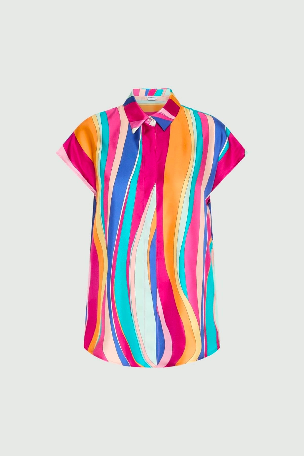MARELLA CAMICIA  RIGATO MULTICOLOR / 34 Camicia stampata in seta donna Marella Mllrecente