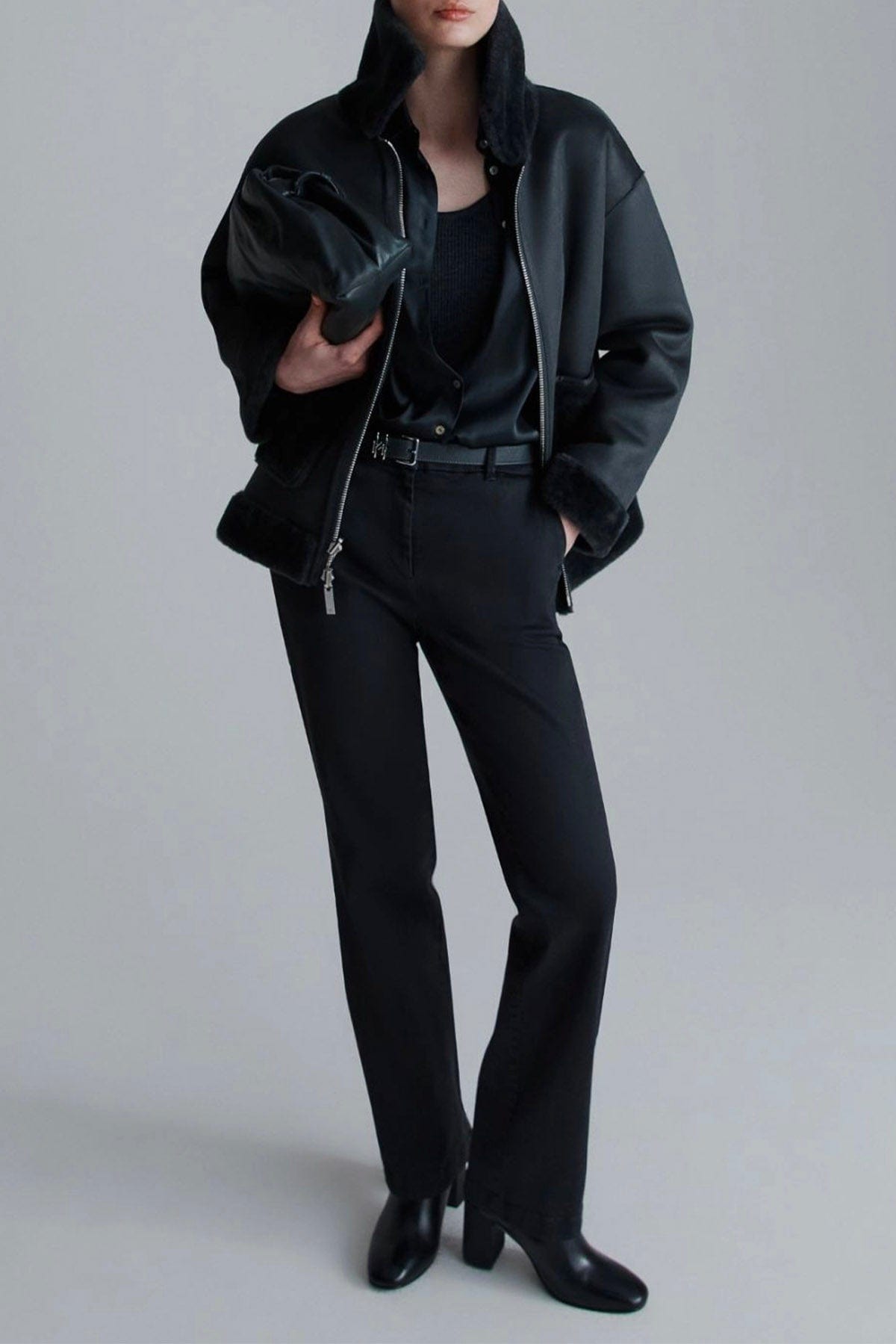 MARELLA CAPOSPALLA ASPET. PELLIC Giaccone in fake four montone donna Marella Monochrome Fresa