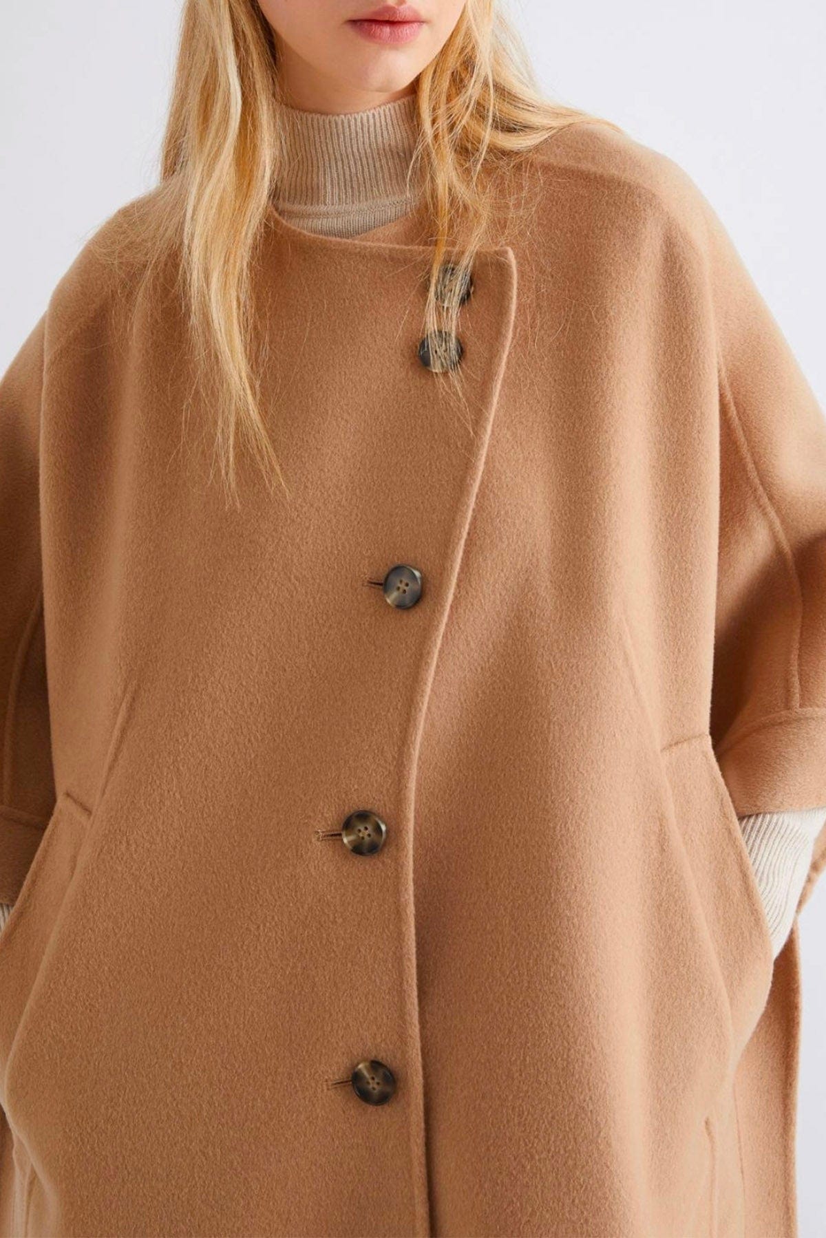 MARELLA CAPPA-MANTELLA-PONCHO CAMMELLO / XXS Cappa in lana donna Marella Cantore