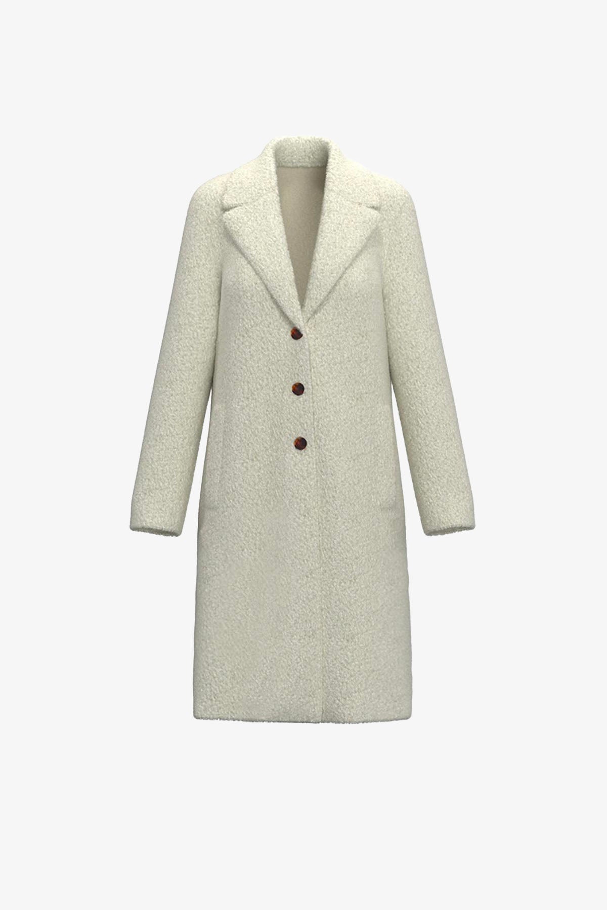 MARELLA CAPPOTTO GIACCO JERSEY BIANCO LANA / XXS Cappotto bianco donna Emme Marella Ghinea