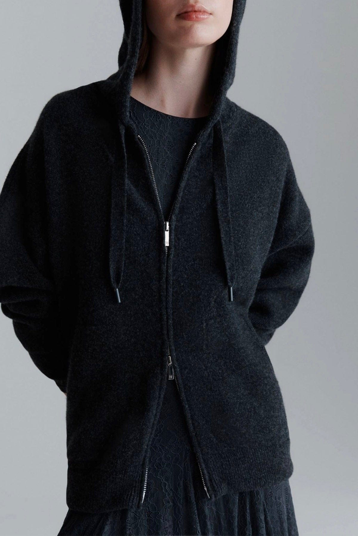 MARELLA CAPPOTTO GIACCO JERSEY ANTRACITE / XXS Giaccone donna Marella Monochrome Omelia